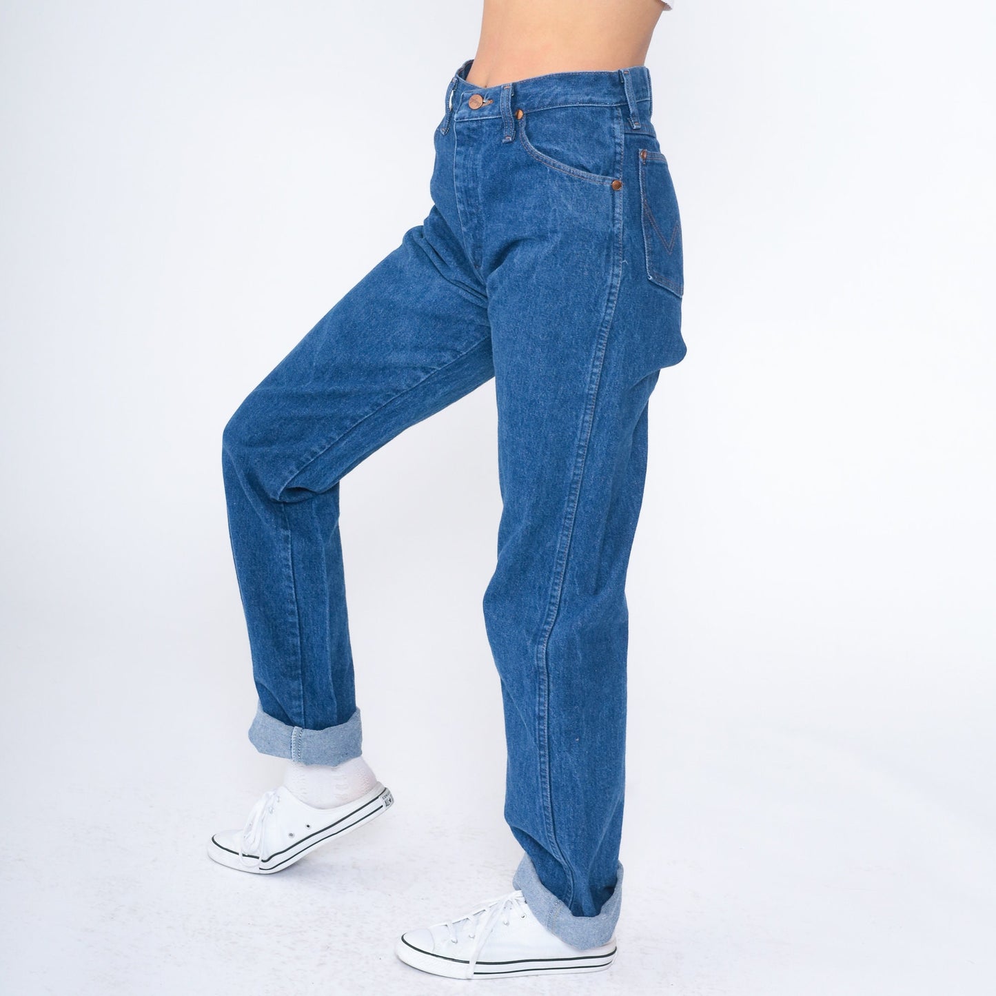 90s Wrangler Straight Leg Jeans Mid Rise Blue Denim Small 28
