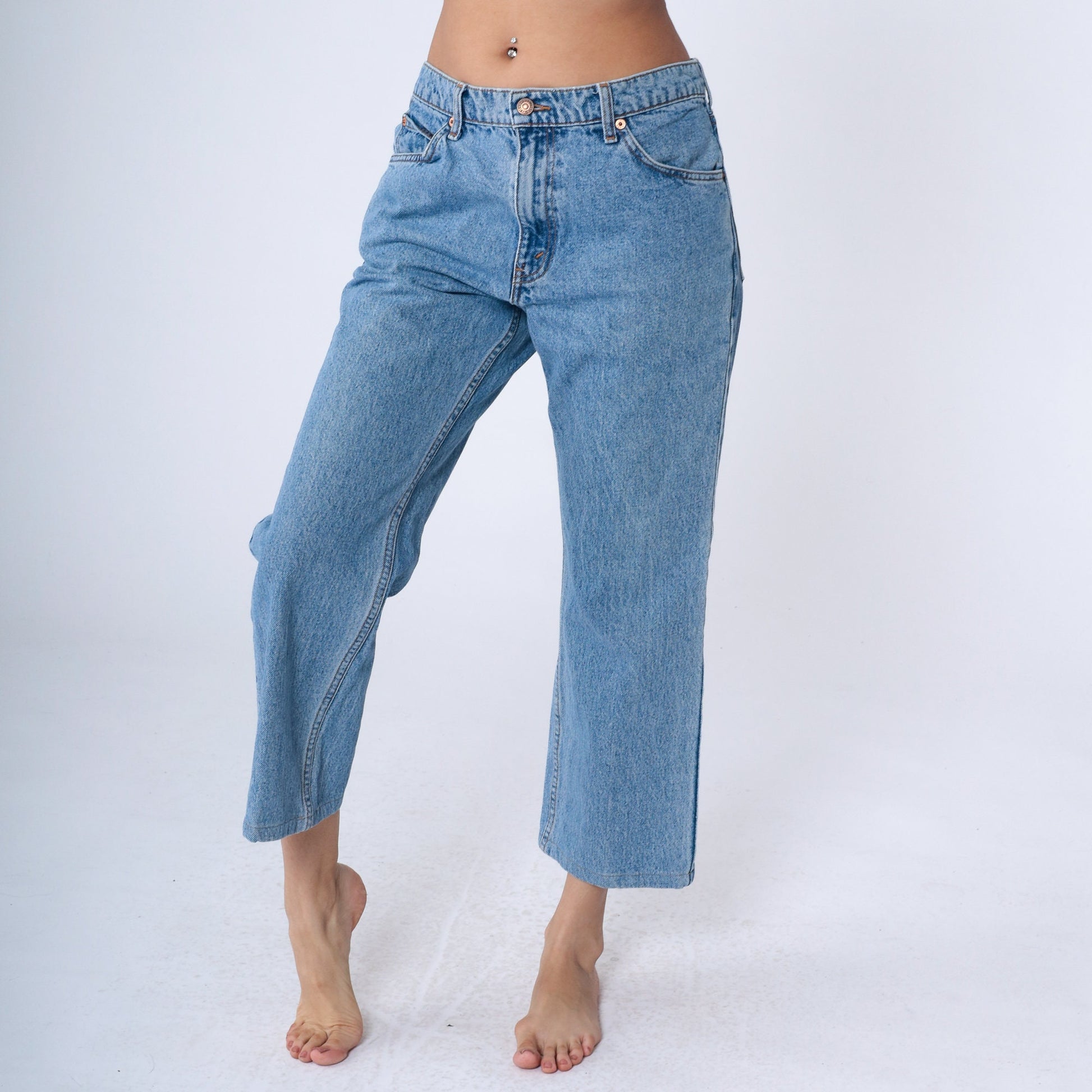 90s Levi's 503 Bootcut Jeans Blue Denim Mid Rise Men's 34