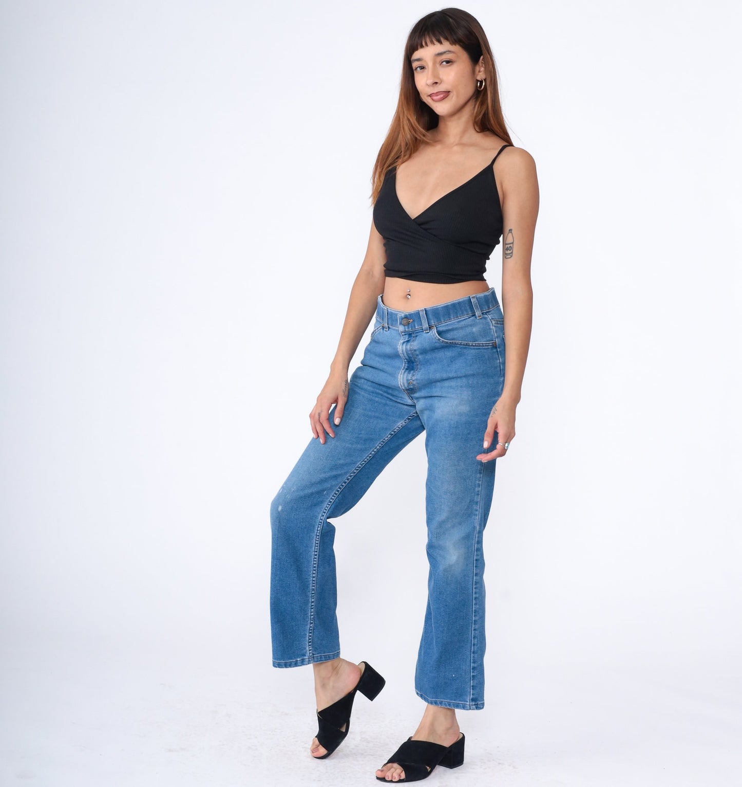 90s Levi's Bootcut Jeans High Rise Faded Blue Denim Men's 33