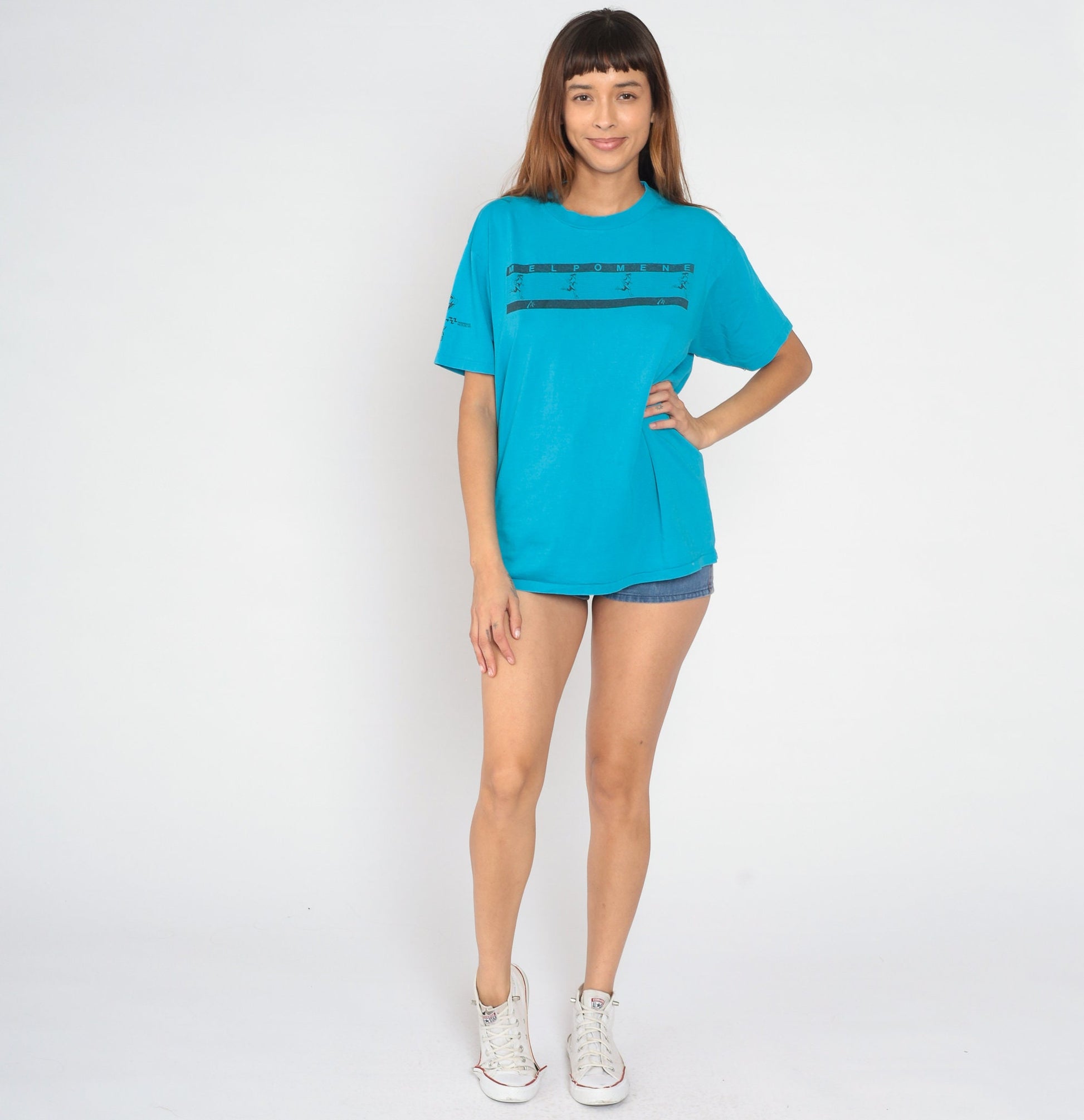 90s Melpomene Races St Paul Minnesota Graphic Tee Blue Single Stitch Large