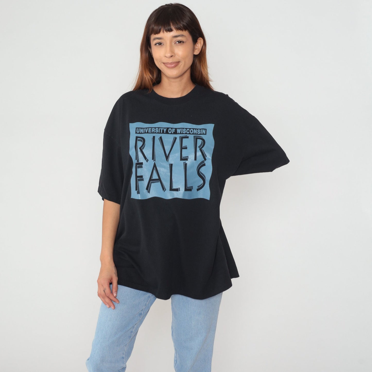 90s University of Wisconsin River Falls Graphic T-Shirt XXL Plus Size