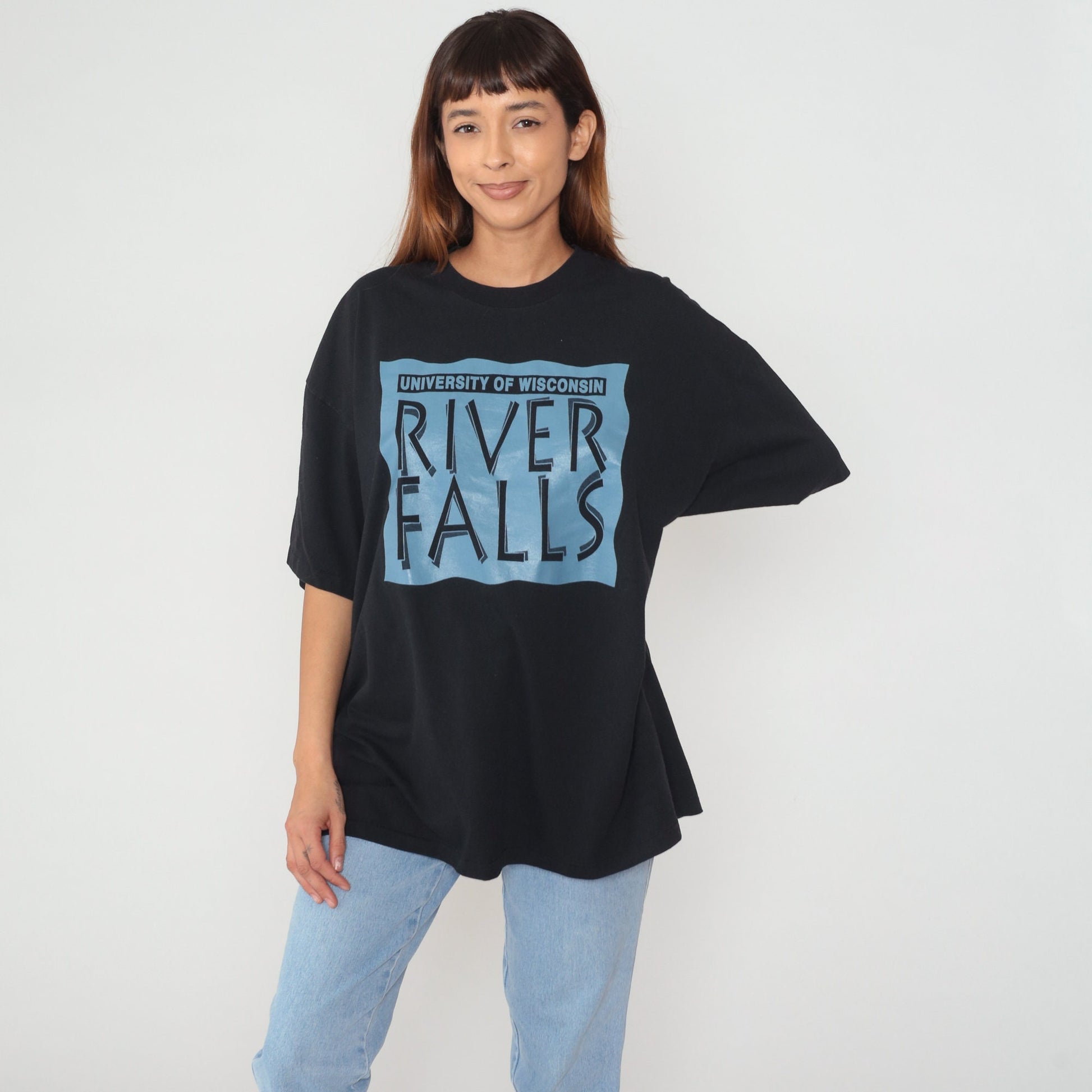 90s University of Wisconsin River Falls Graphic T-Shirt XXL Plus Size