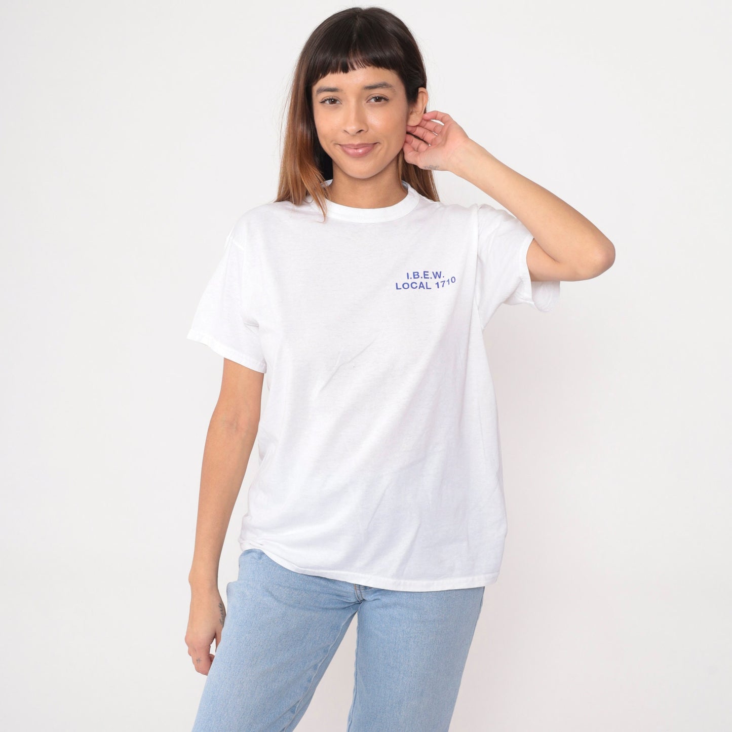 80s IBEW Local 1710 El Monte California Union Graphic T-Shirt Medium