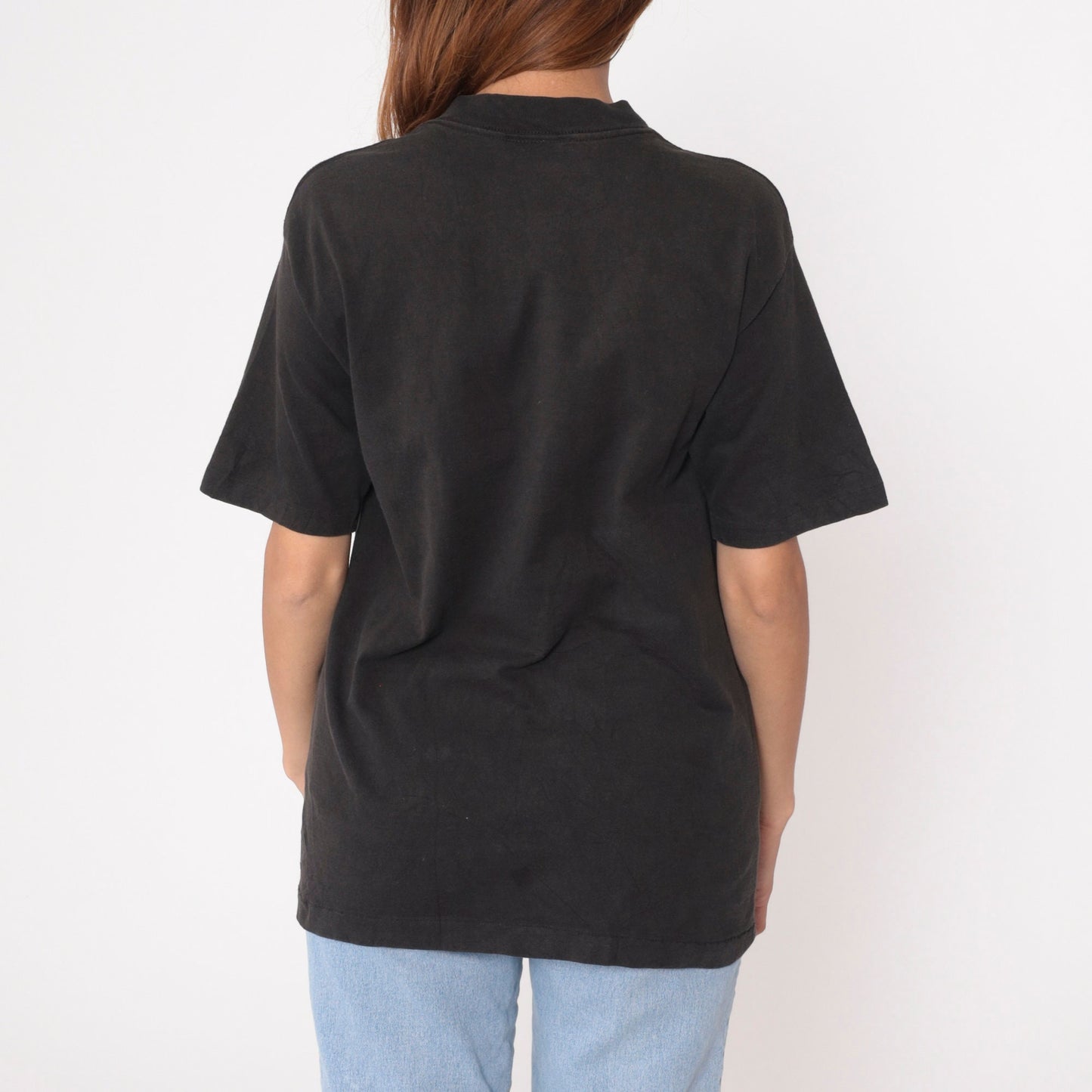 90s Southwest Desert Saguaro Cactus Graphic T-Shirt Black Single Stitch Medium