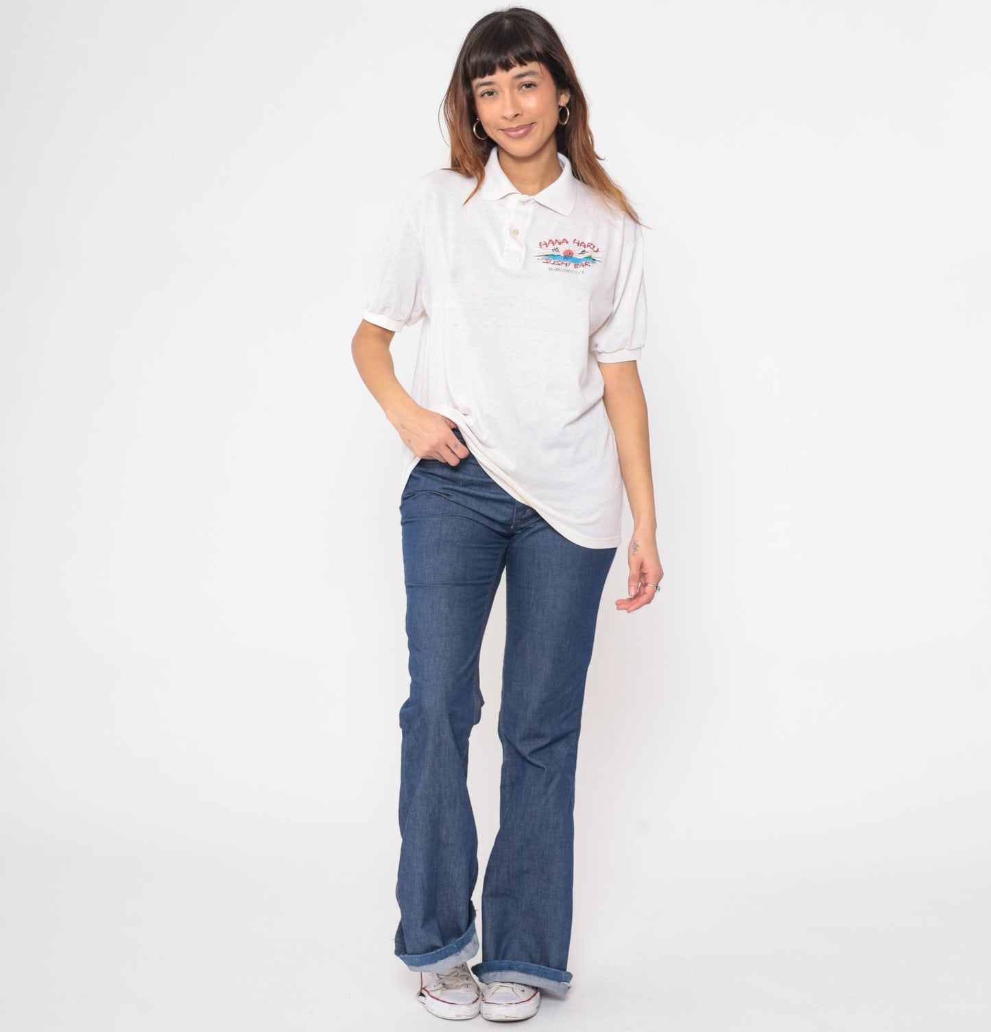 90s Hana Haru Sushi Bar Polo Shirt El Segundo California Extra Large