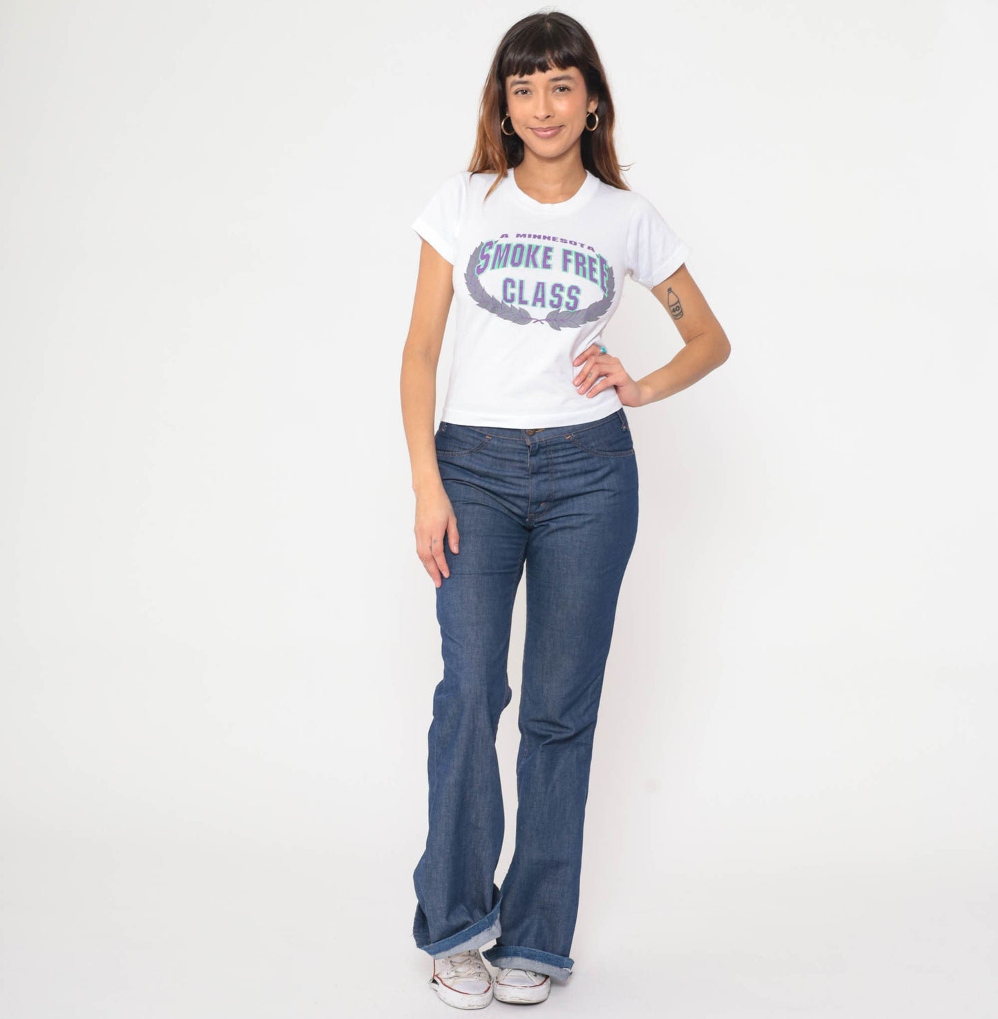 90s Minnesota Smoke Free Class Graphic T-Shirt White Single Stitch XXS