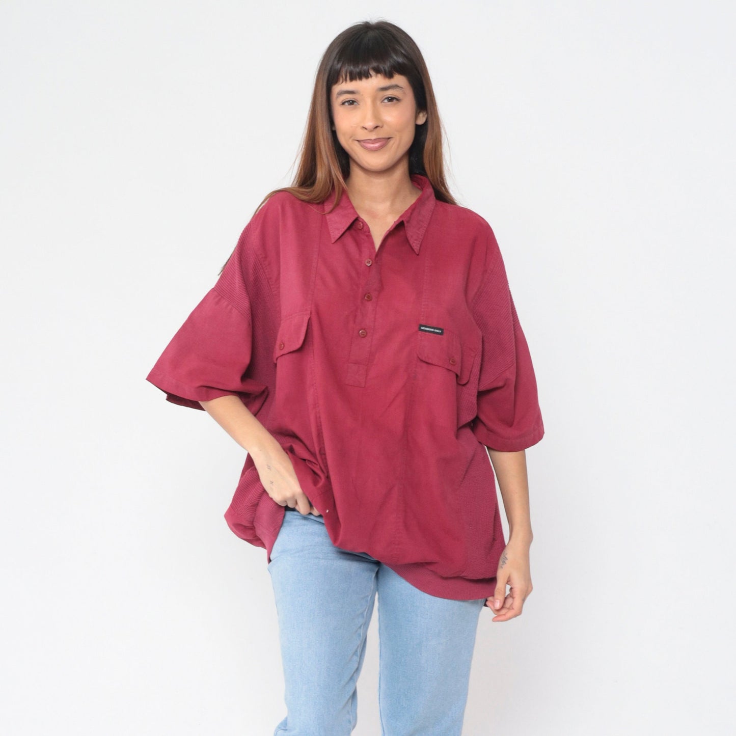 Members Only 80s Red Polo Shirt Banded Hem Short Sleeve XXL