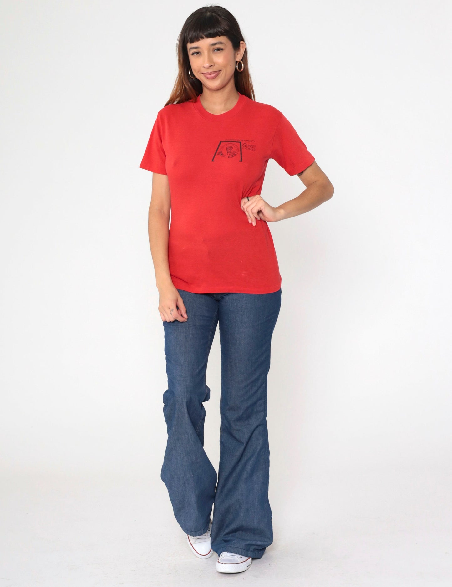 80s University of New Mexico Cancer Center Graphic Tee Red Single Stitch Small