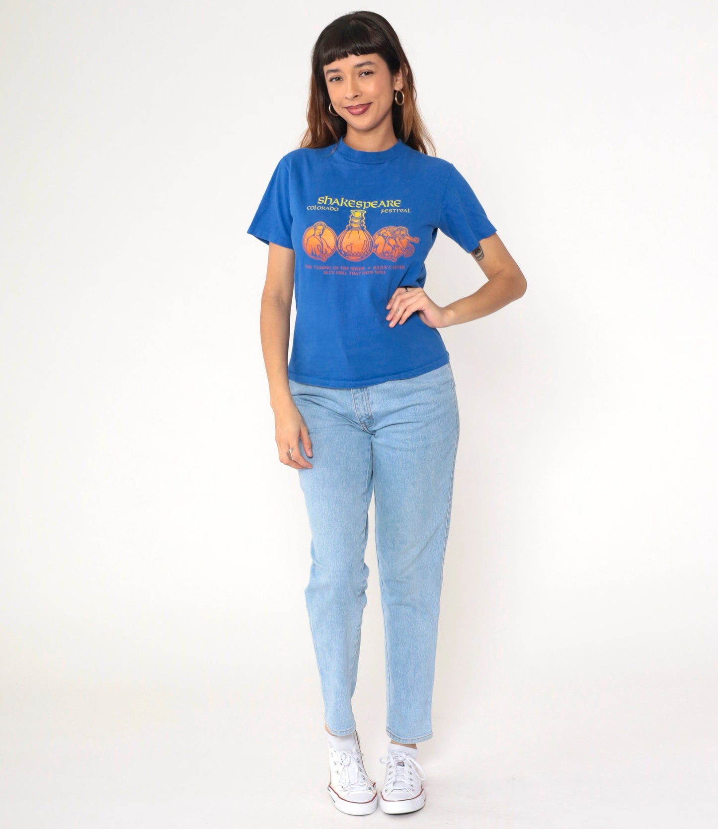80s Colorado Shakespeare Festival Graphic T-Shirt Blue Cotton Small