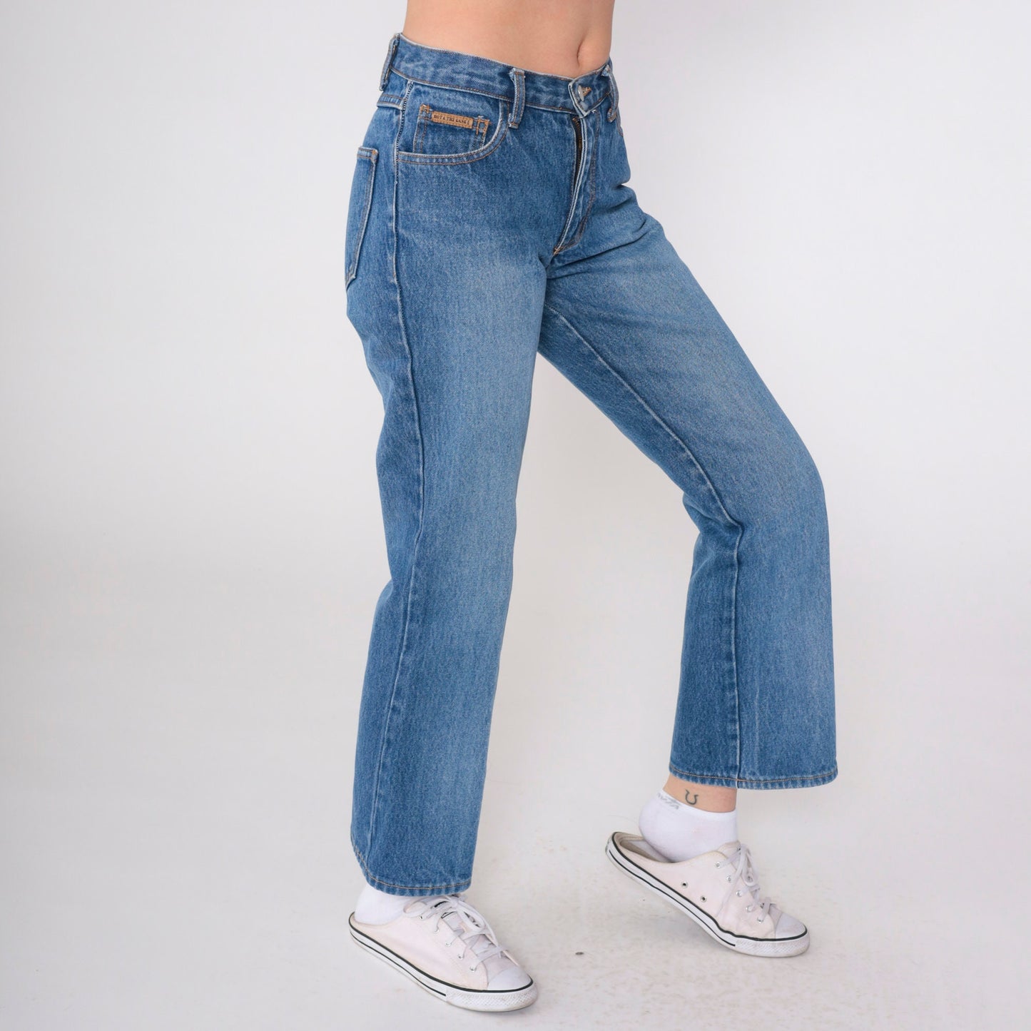 00s Hot & The Gang Flared Jeans Mid Rise Medium Wash Denim Small 3