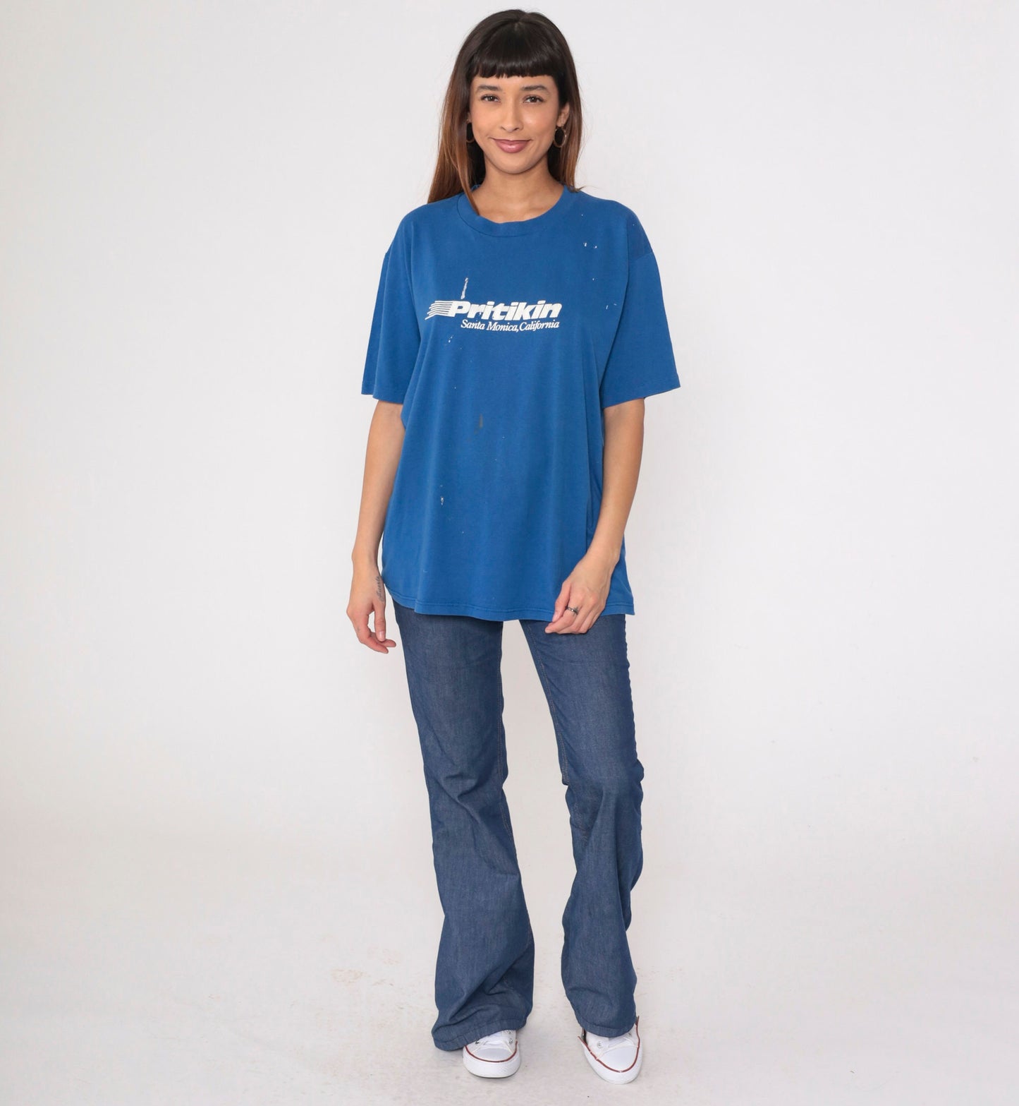 80s Pritikin Longevity Center Santa Monica Graphic T-Shirt Blue Extra Large XL