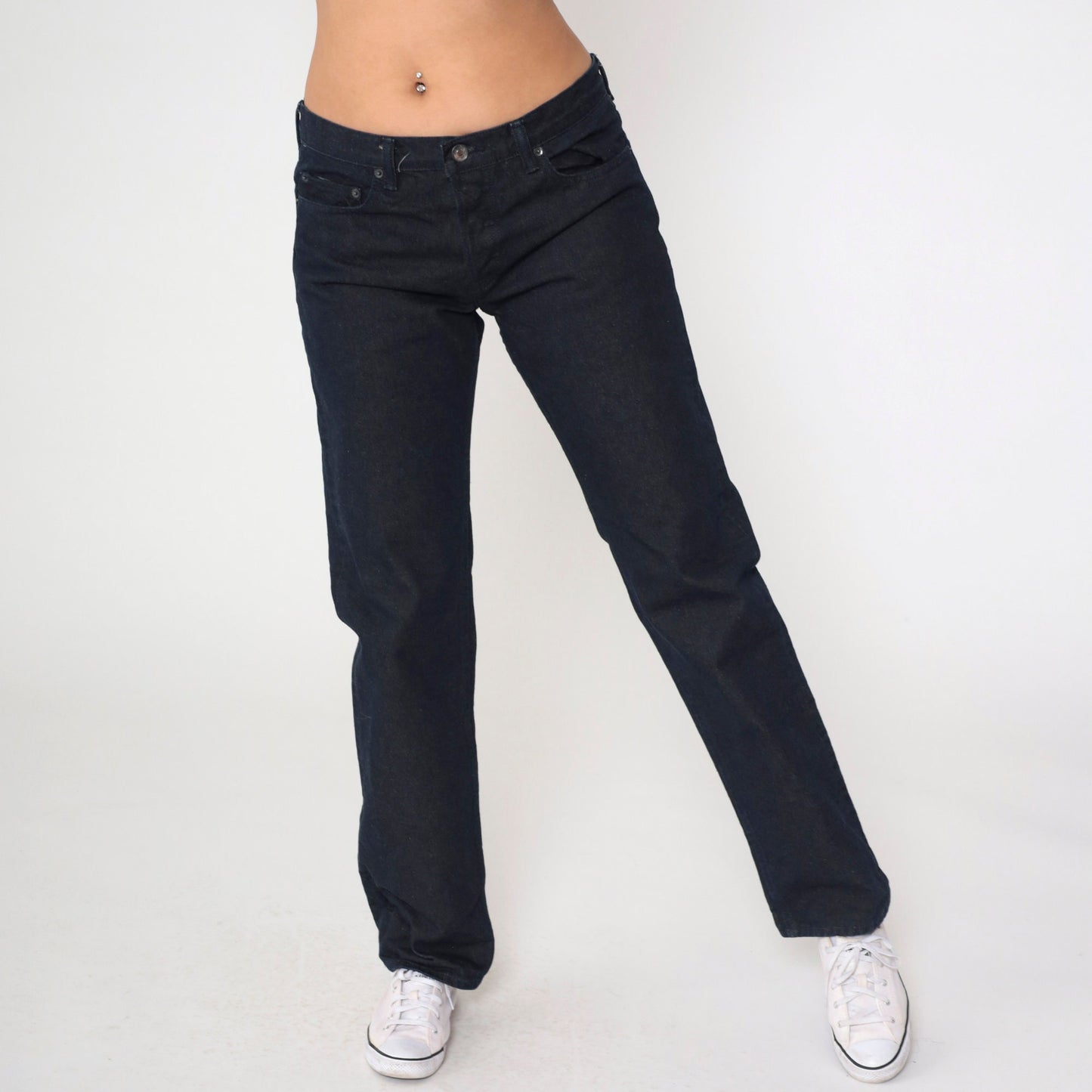Club Monaco Black Straight Leg Jeans Mid Rise Cotton Denim 32x32