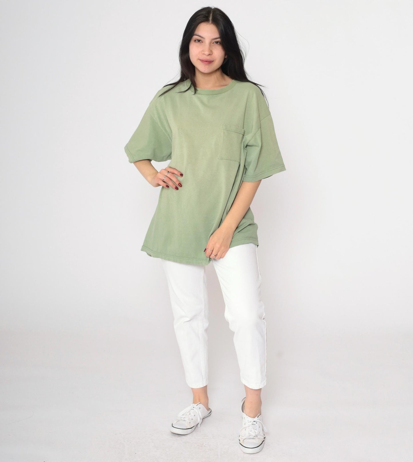 90s Oak Tree at Santa Anita Horse Racing T-Shirt Green Pocket Tee Extra Large XL