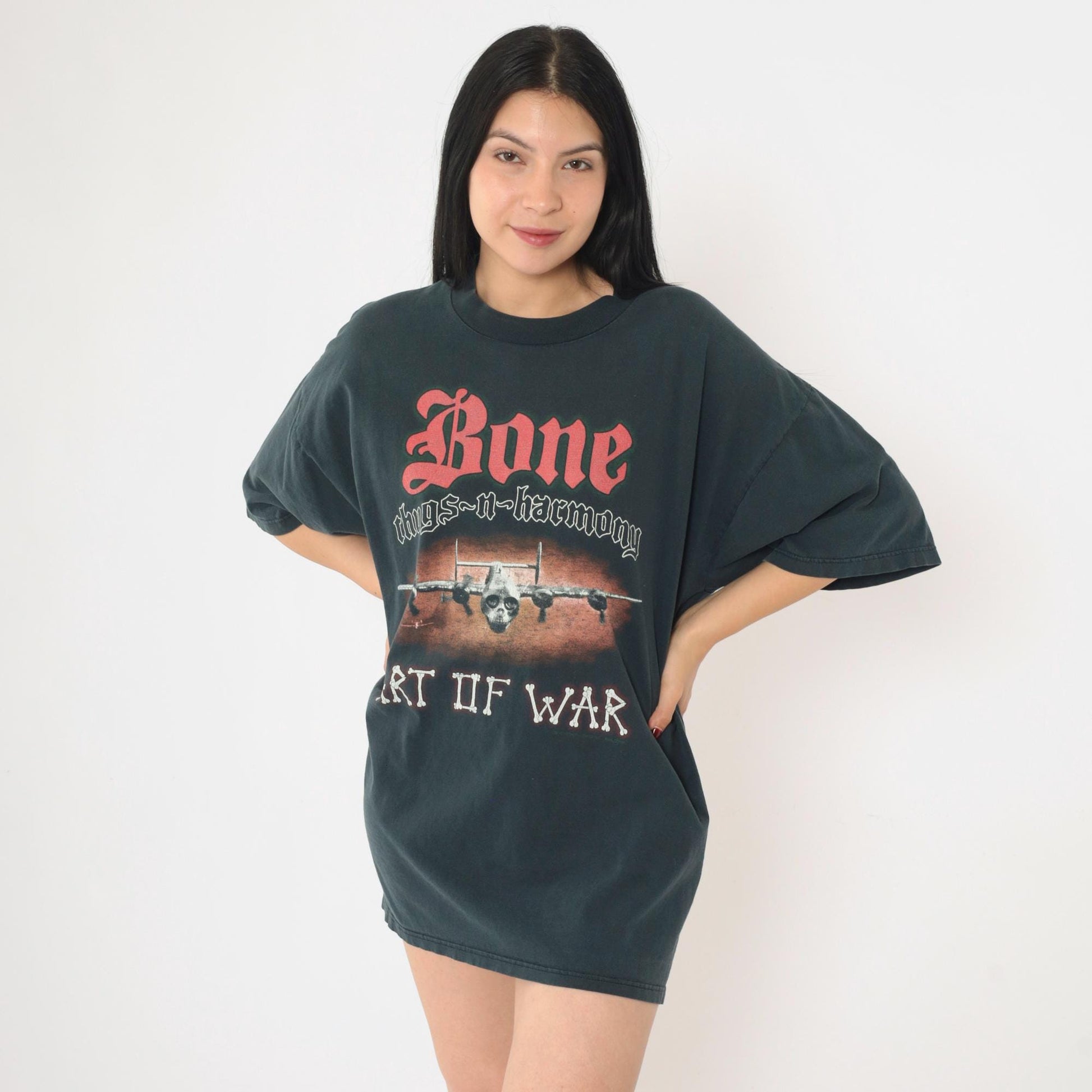 1997 Bone Thugs-N-Harmony Art of War Tour T-Shirt Black Cotton Extra Large XL