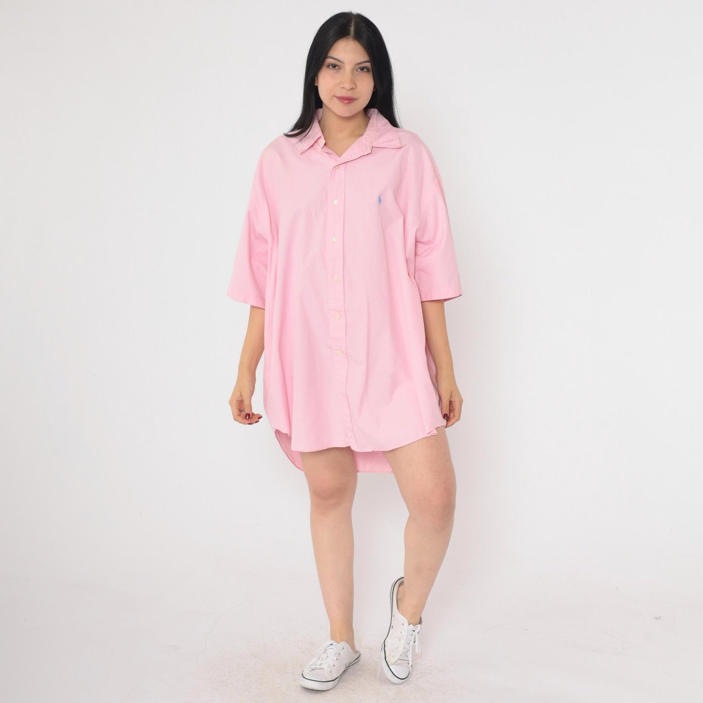 90s Polo Ralph Lauren Pink Cotton Oxford Button-Up Shirt Extra Large XL
