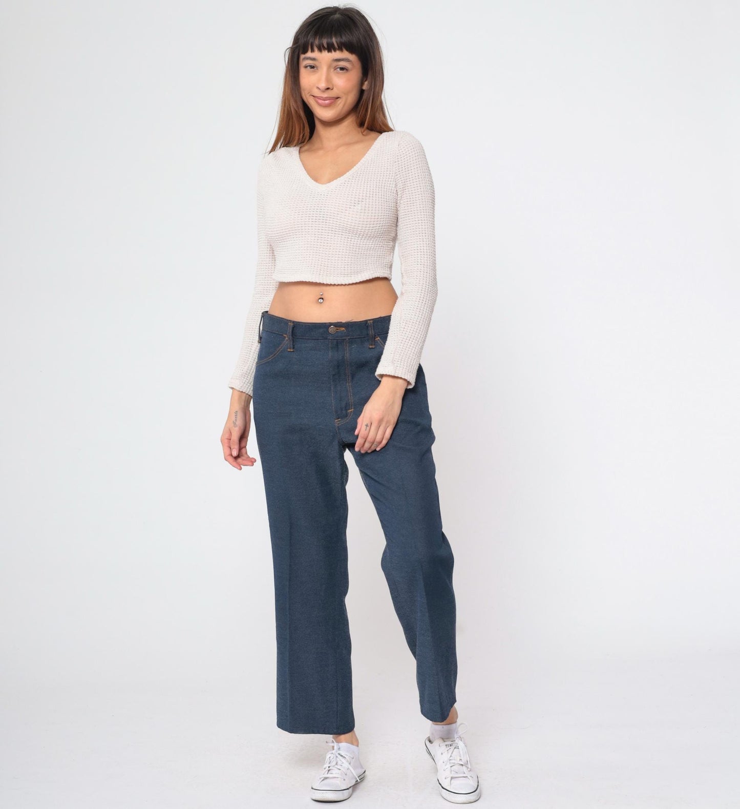 80s Dickies Branders Dark Wash High-Waisted Bootcut Jeans 36x32