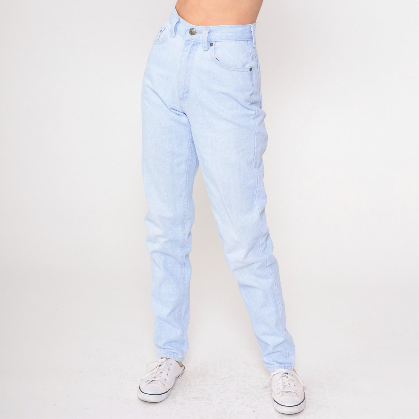90s Lee Riders High Waist Tapered Light Wash Denim Jeans Extra Small
