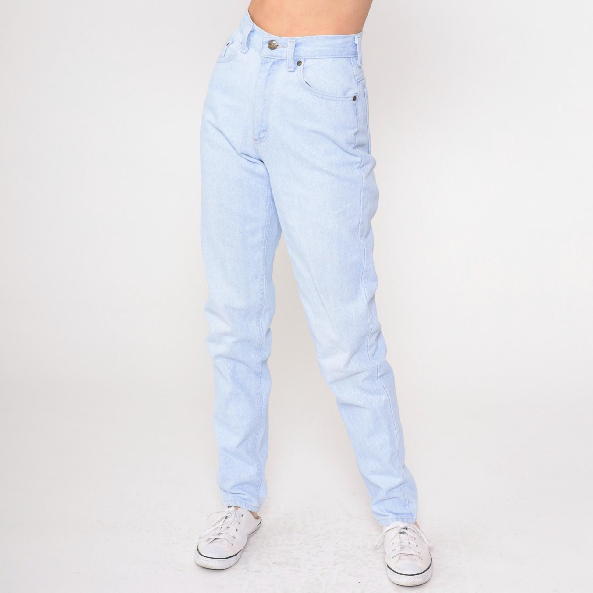 90s Lee Riders High Waist Tapered Light Wash Denim Jeans Extra Small