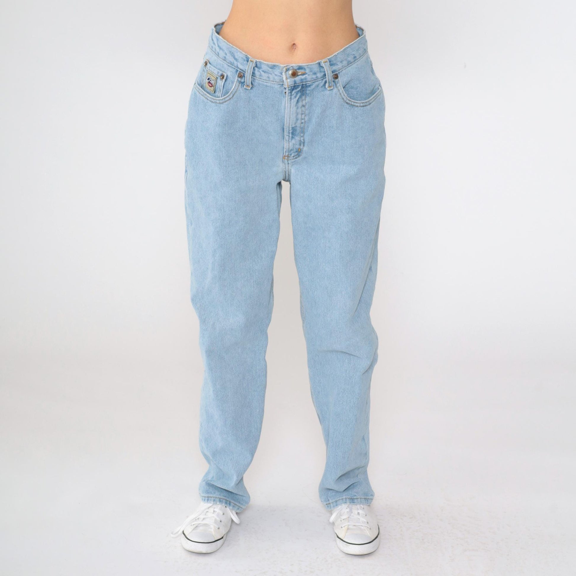 90s Cruel Girl High Rise Tapered Blue Denim Jeans Medium
