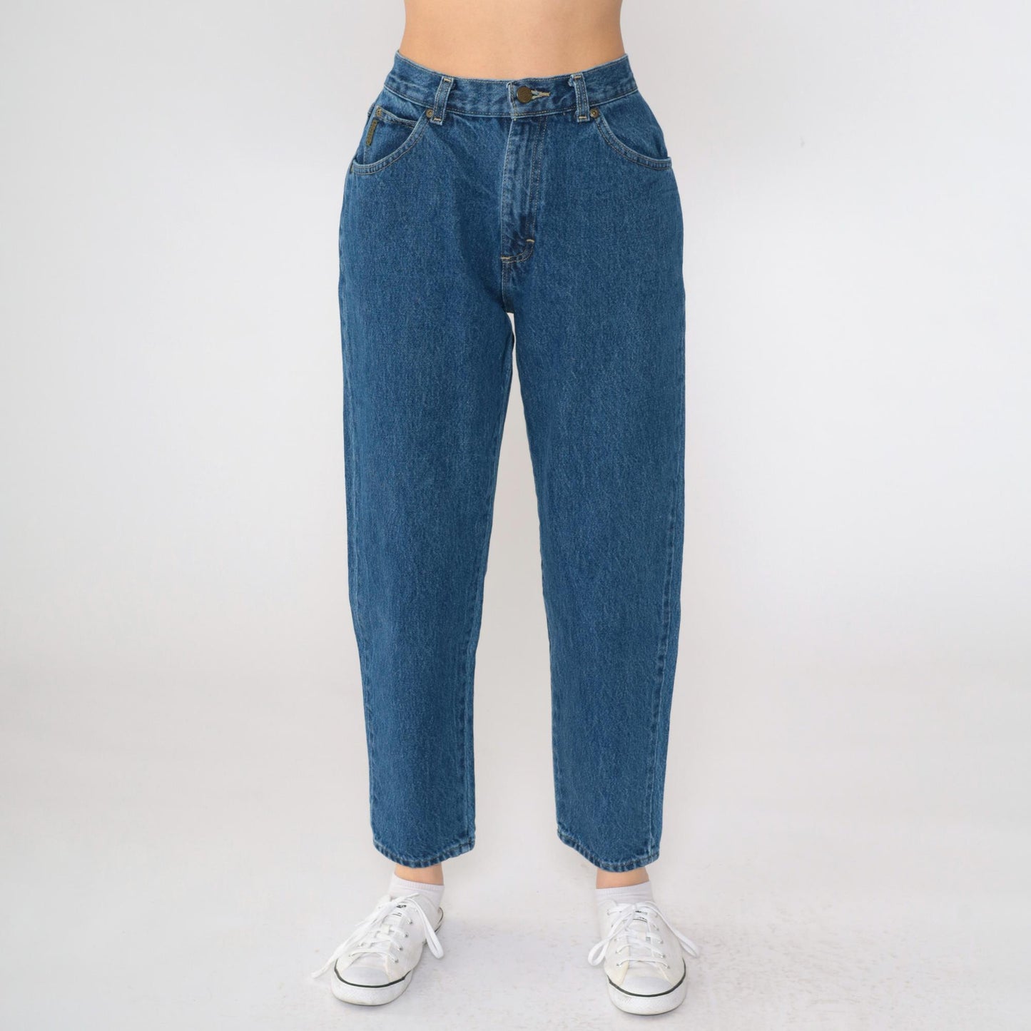 90s Dillard's Drygoods Mom Jeans Blue Denim High Rise Tapered Small Short