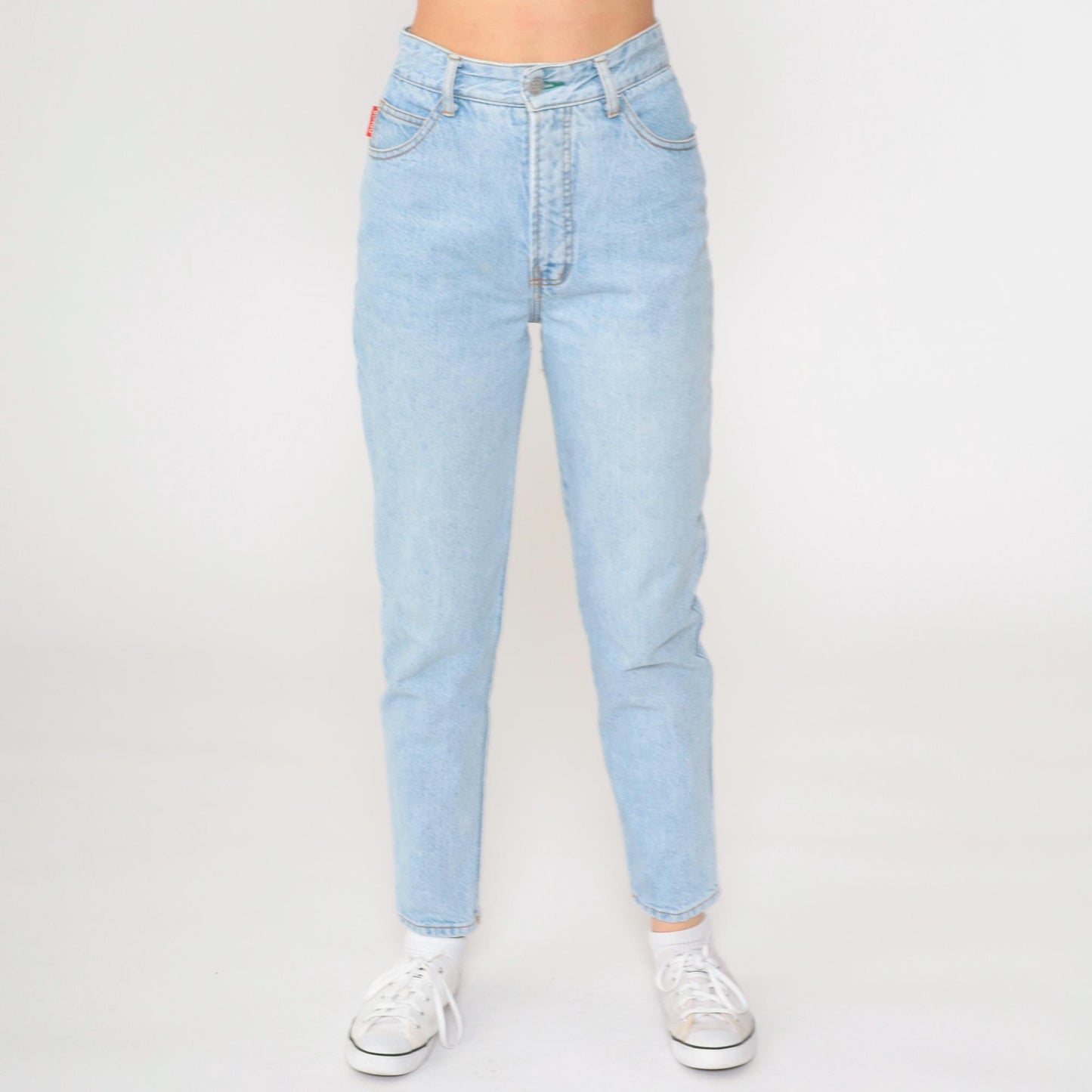 90s Bongo High-Waisted Mom Jeans Light Wash Skinny Denim Extra Small