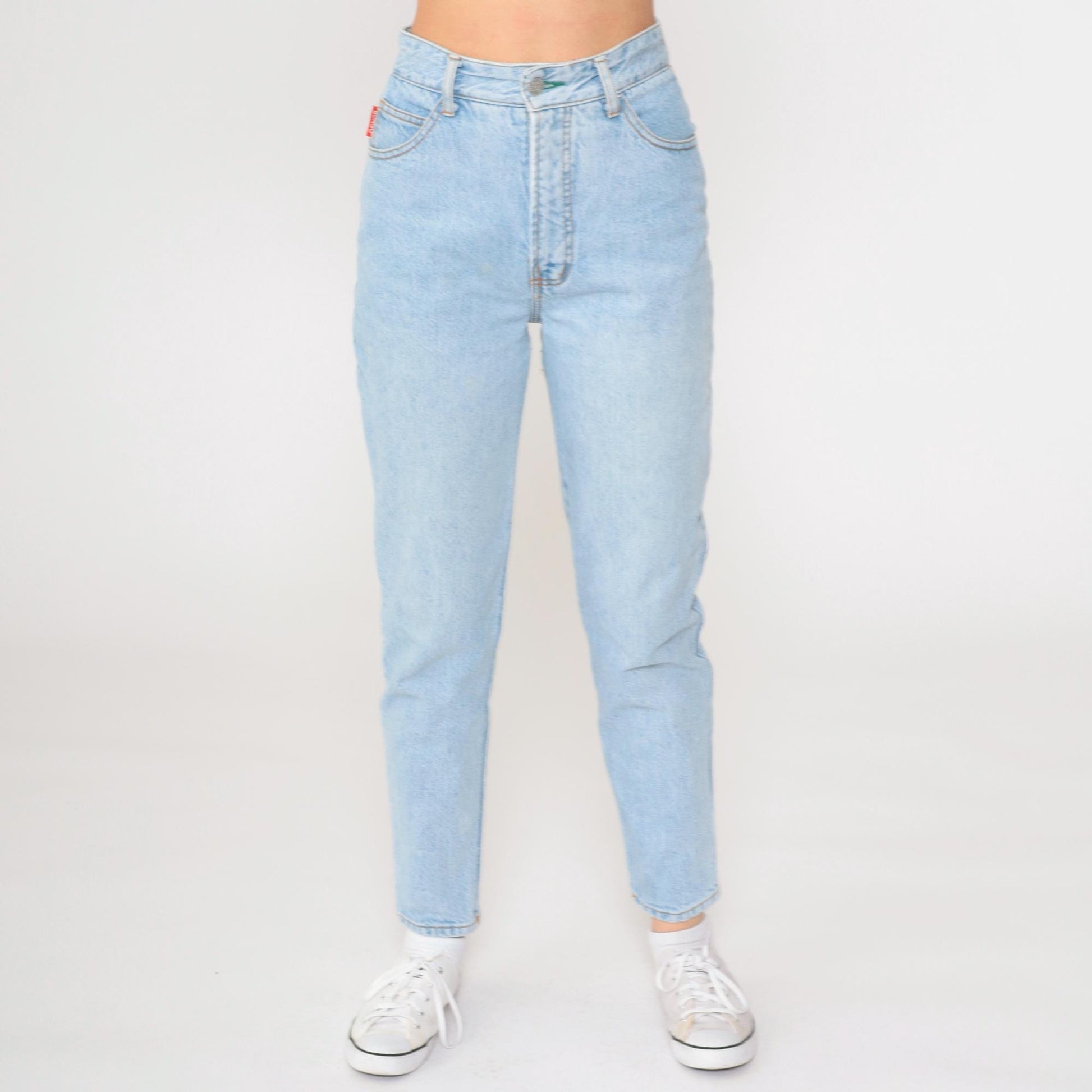 90s Bongo High-Waisted Mom Jeans Light Wash Skinny Denim Extra Small