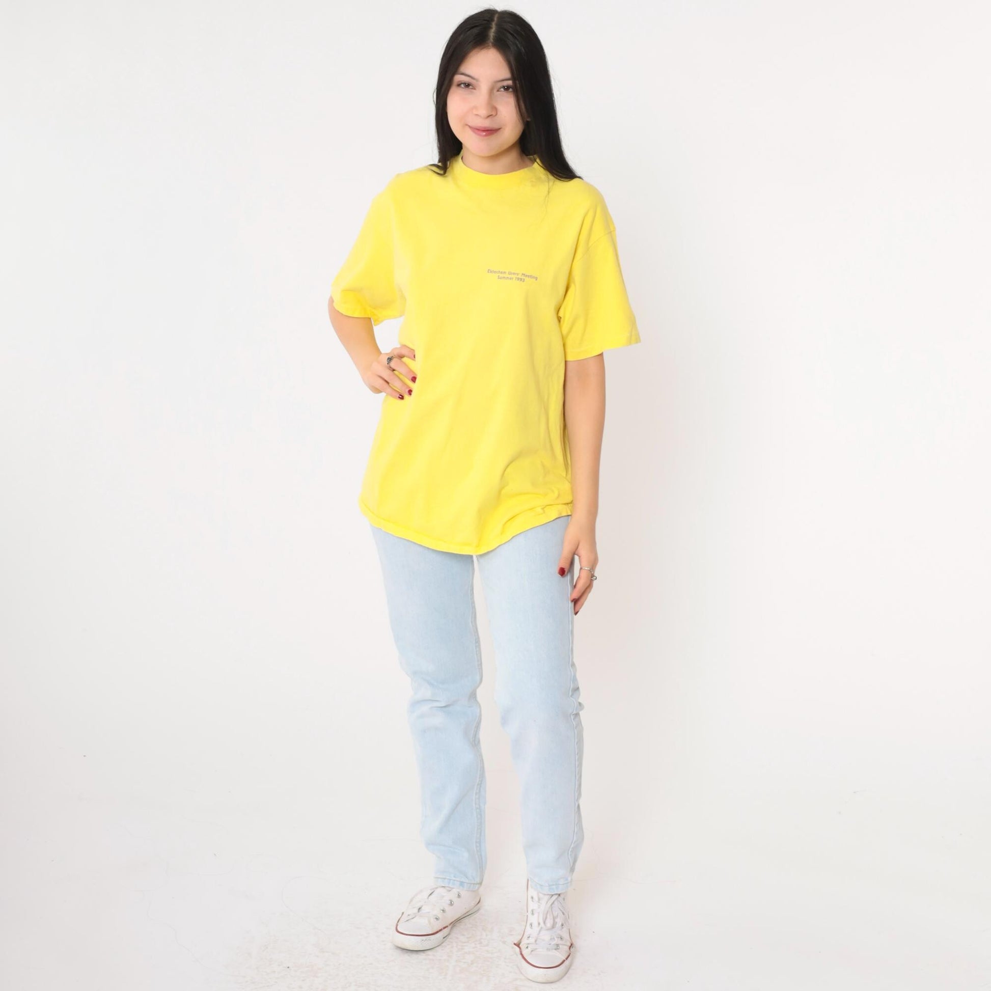 1993 Ektachem Users Meeting T-Shirt Yellow Sun Graphic Medium
