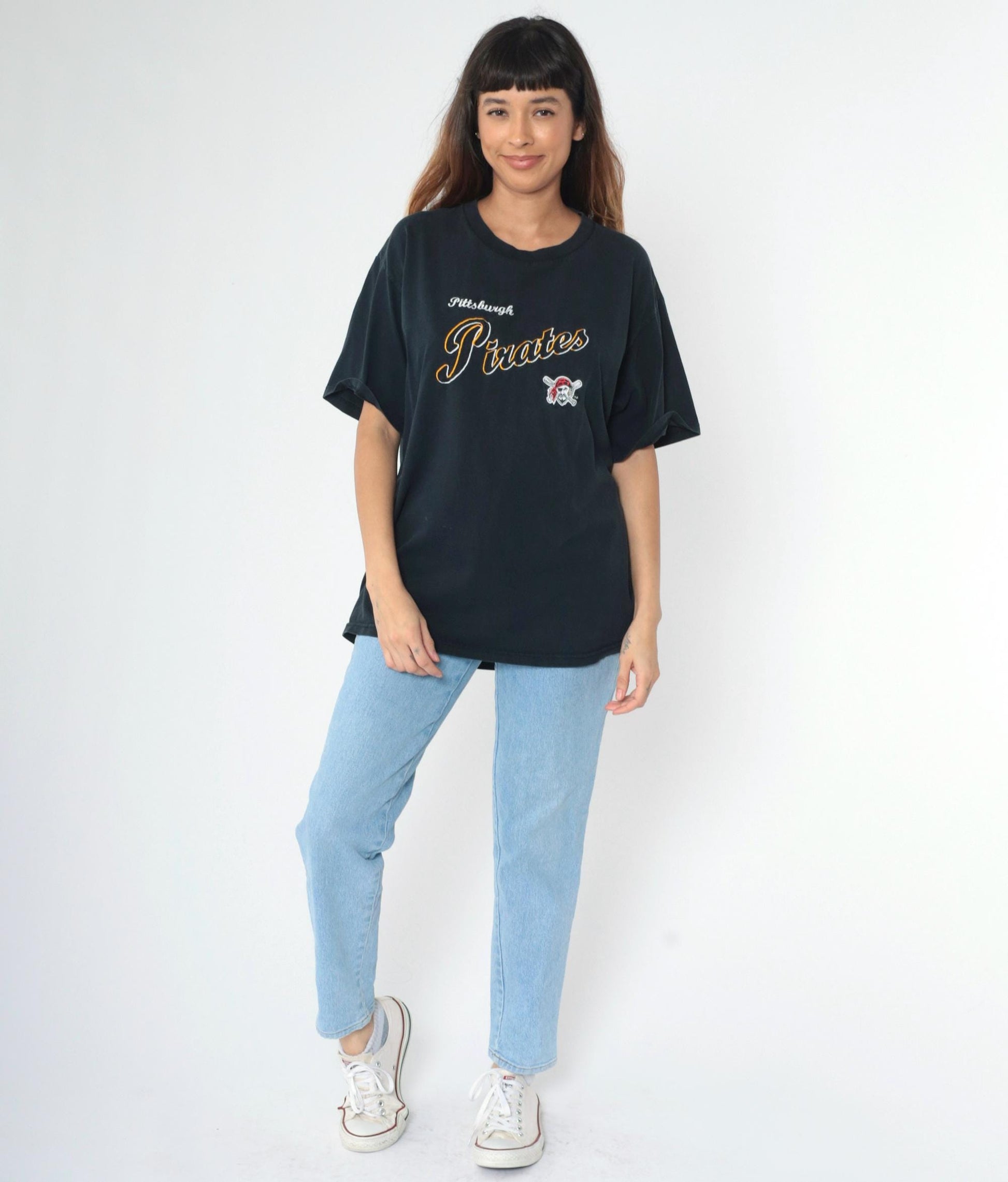 90s Pittsburgh Pirates Lee Sport Embroidered Baseball T-Shirt Large