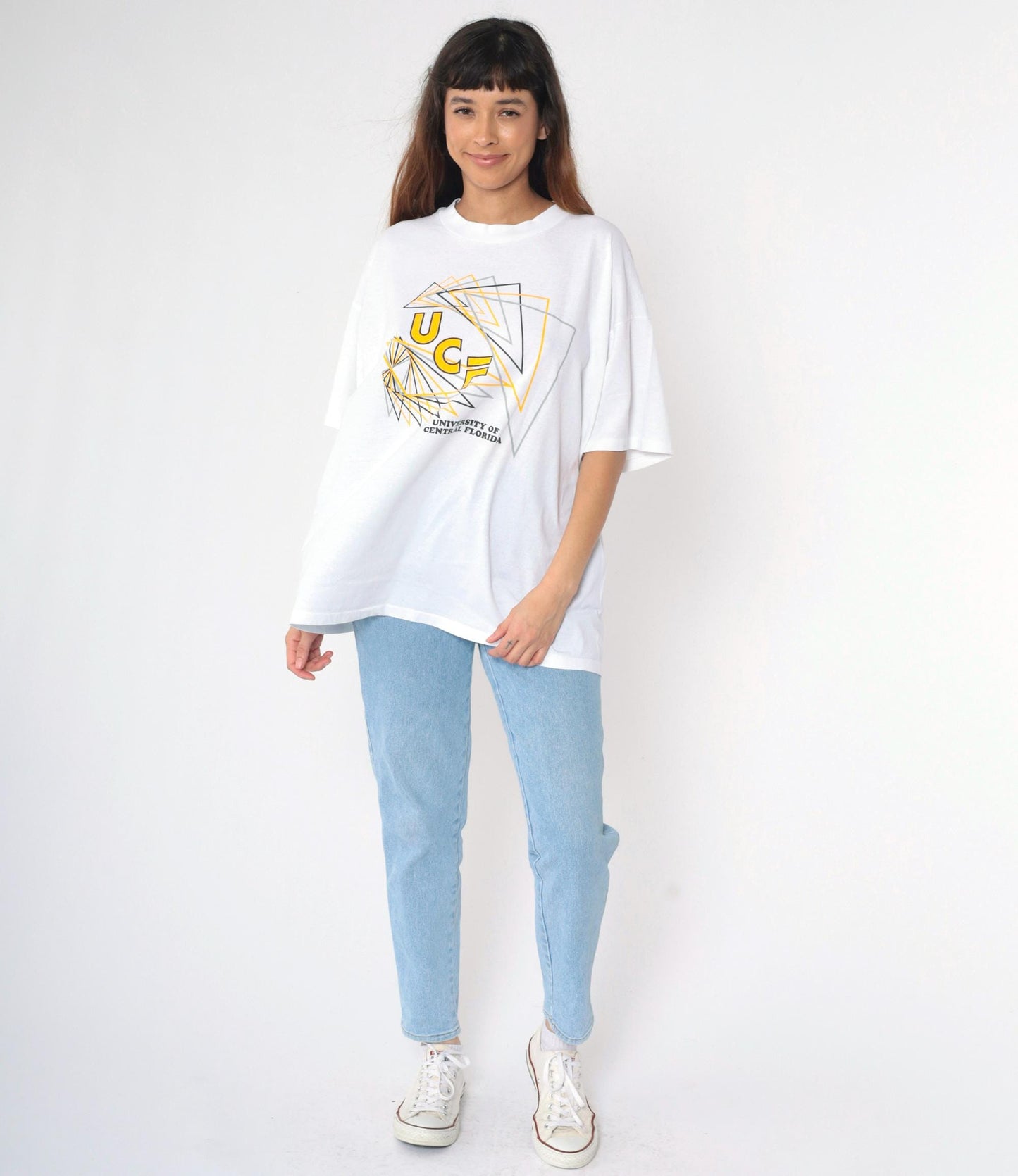 90s University of Central Florida Graphic T-Shirt White Cotton XXL