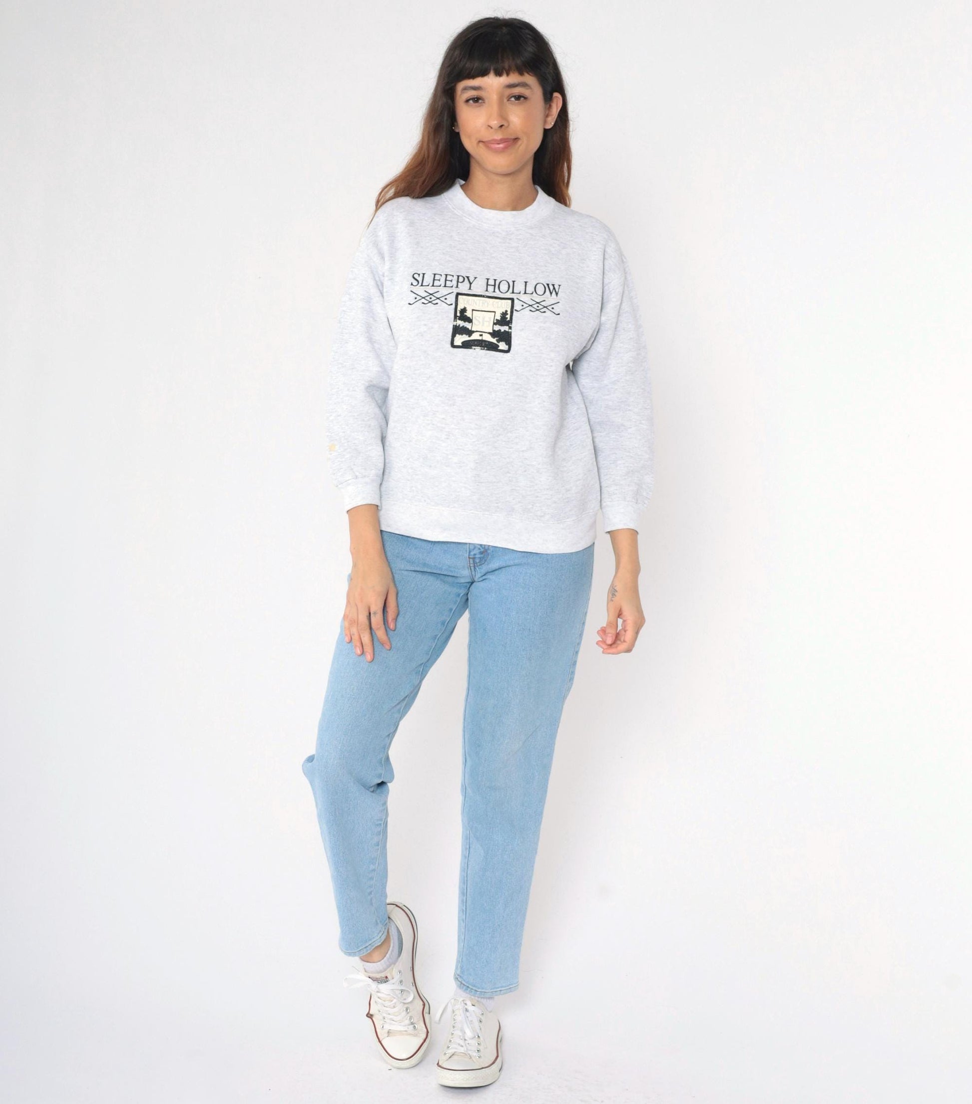 90s Sleepy Hollow Country Club Sweatshirt Embroidered Golf Crewneck Small