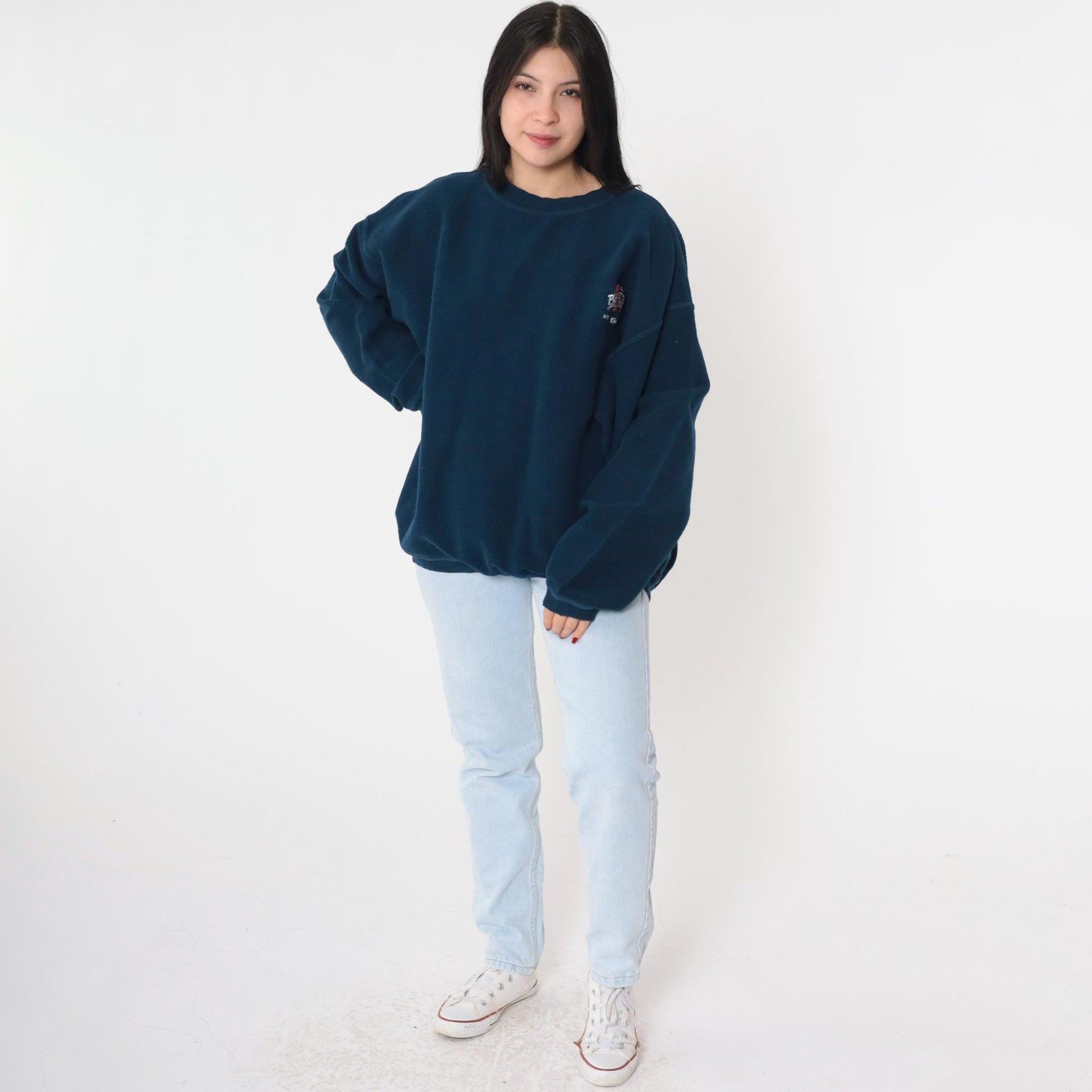 90s Planet Hollywood Myrtle Beach Sweatshirt Navy Cotton Crewneck Small