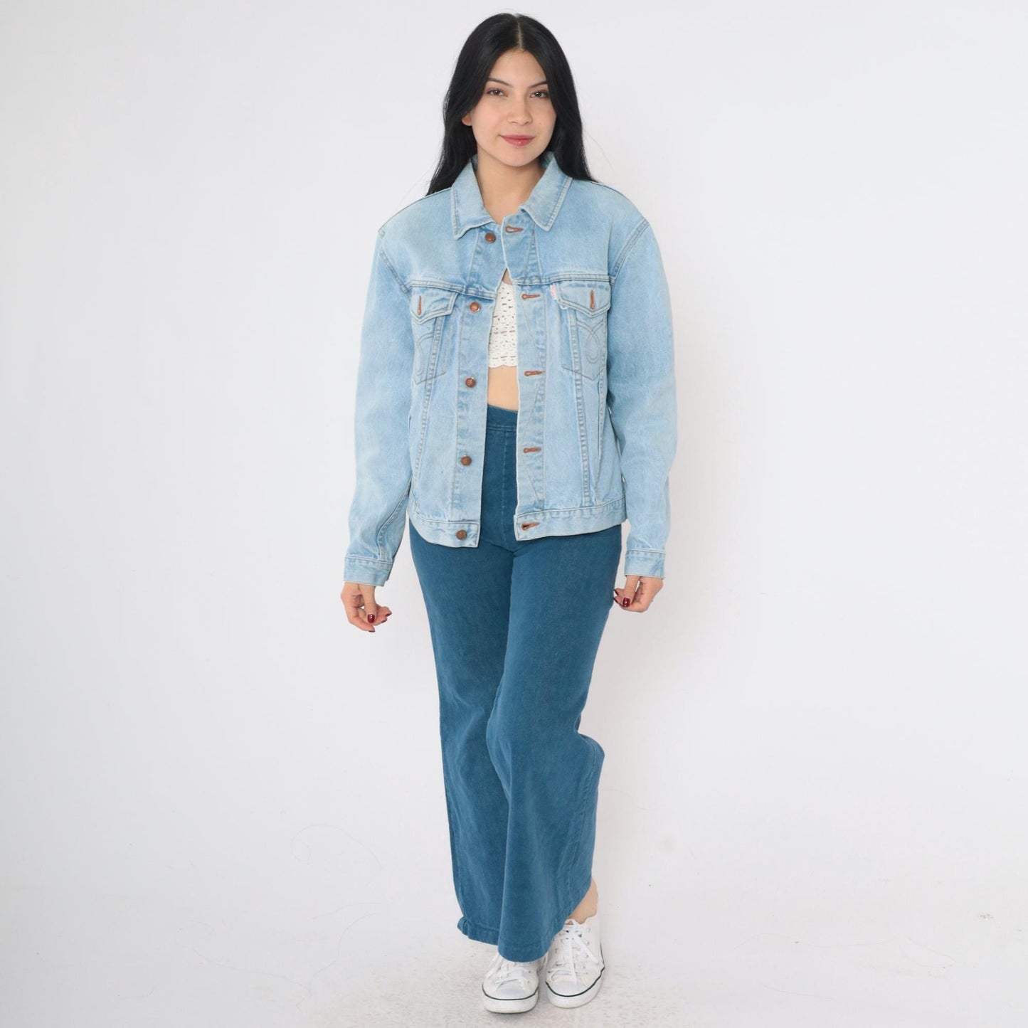 80s Beaver Jeans Light Wash Denim Jacket Men's Medium M