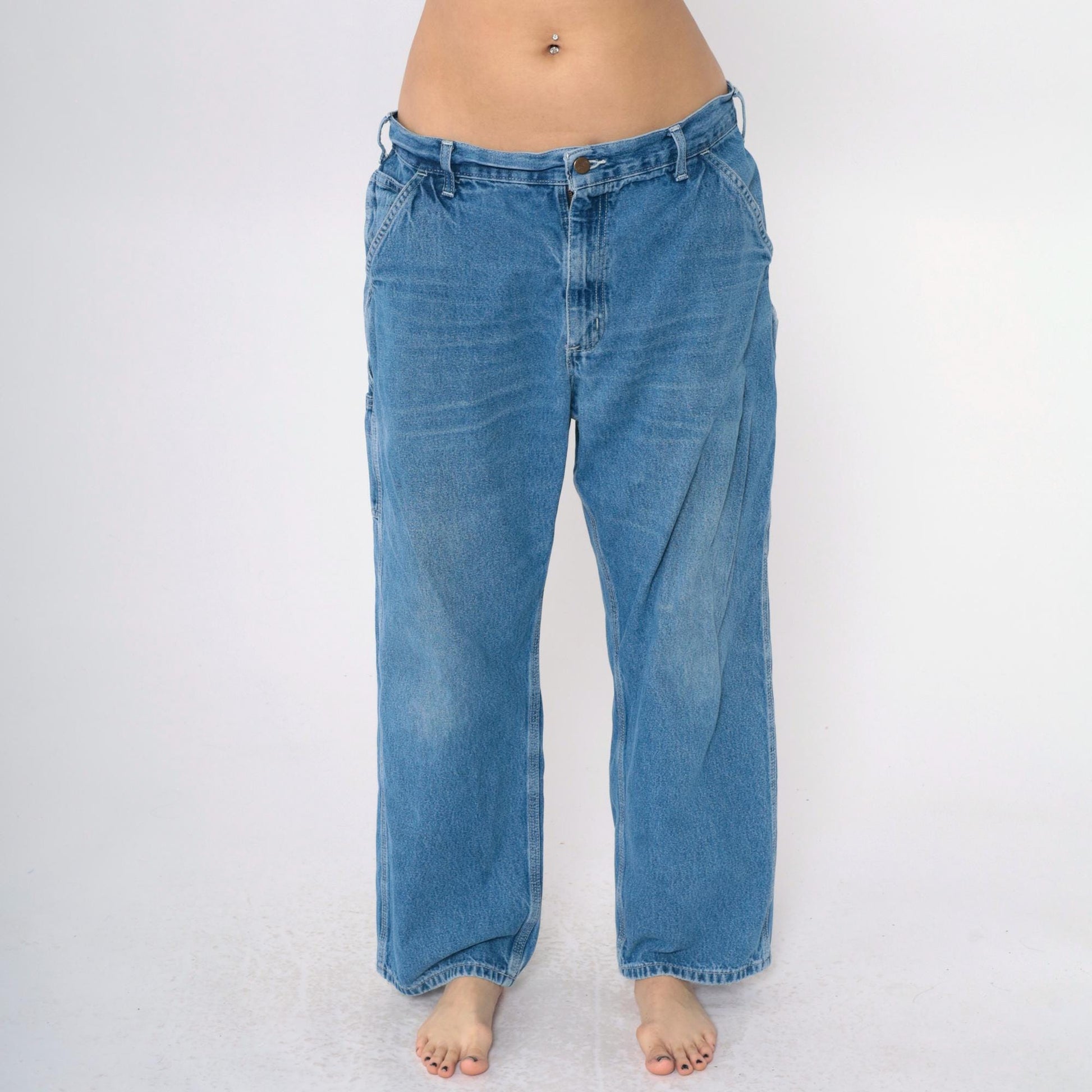 Y2K Carhartt Jeans Men's 36x30 High Waisted Straight Leg Cargo Denim