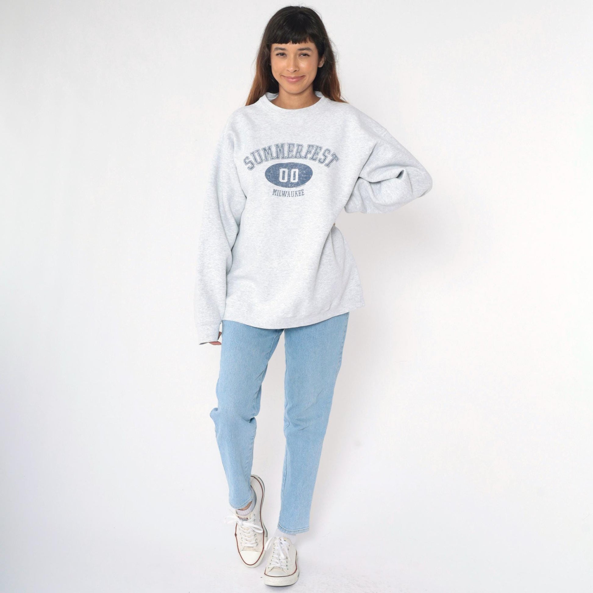 2000 Summerfest Milwaukee Music Festival Sweatshirt Grey Graphic XXL