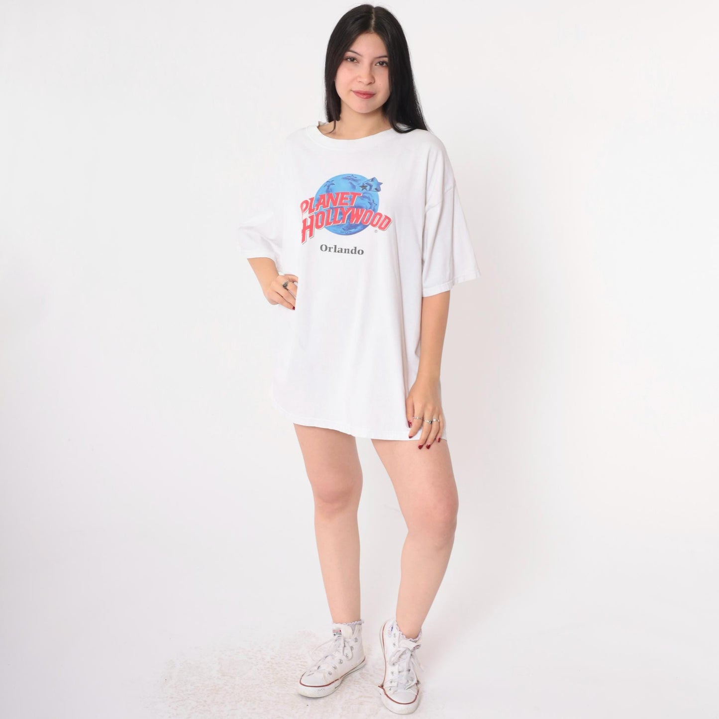 90s Planet Hollywood Orlando T-Shirt White Graphic Crewneck Extra Large XL