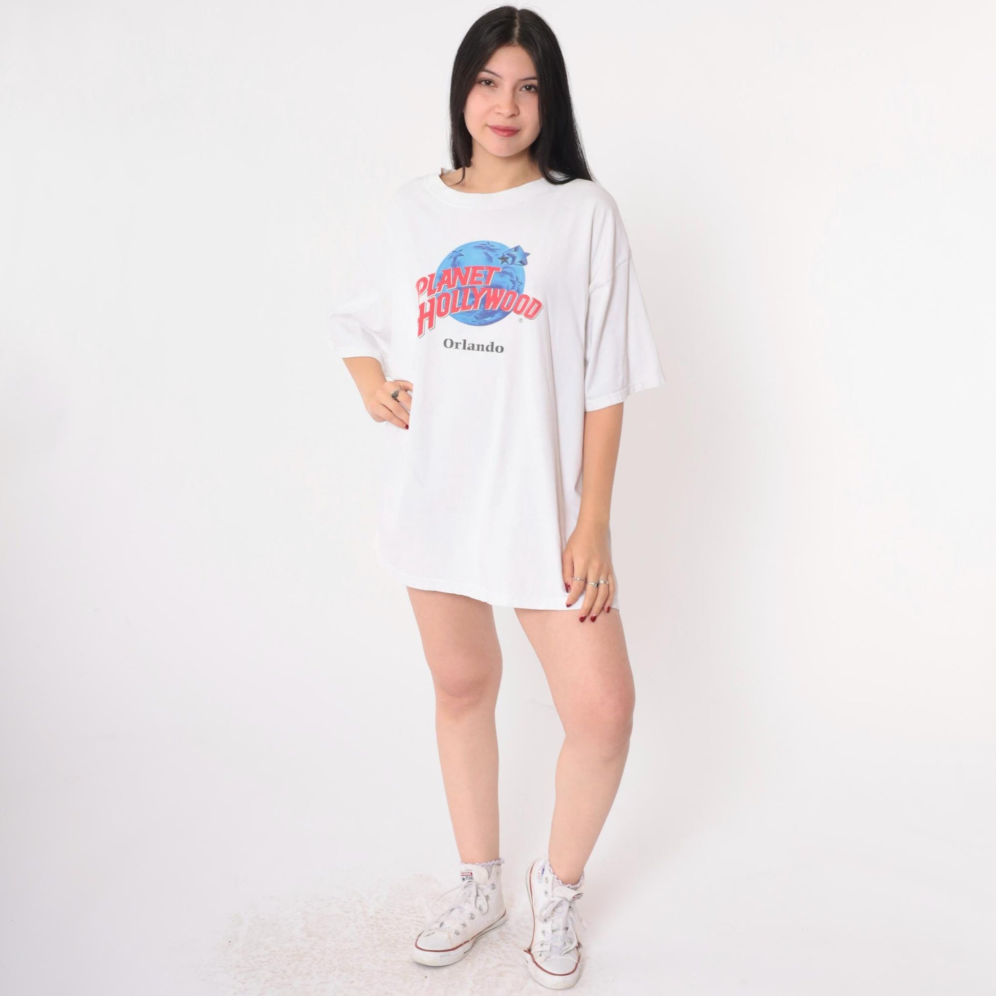 90s Planet Hollywood Orlando T-Shirt White Graphic Crewneck Extra Large XL