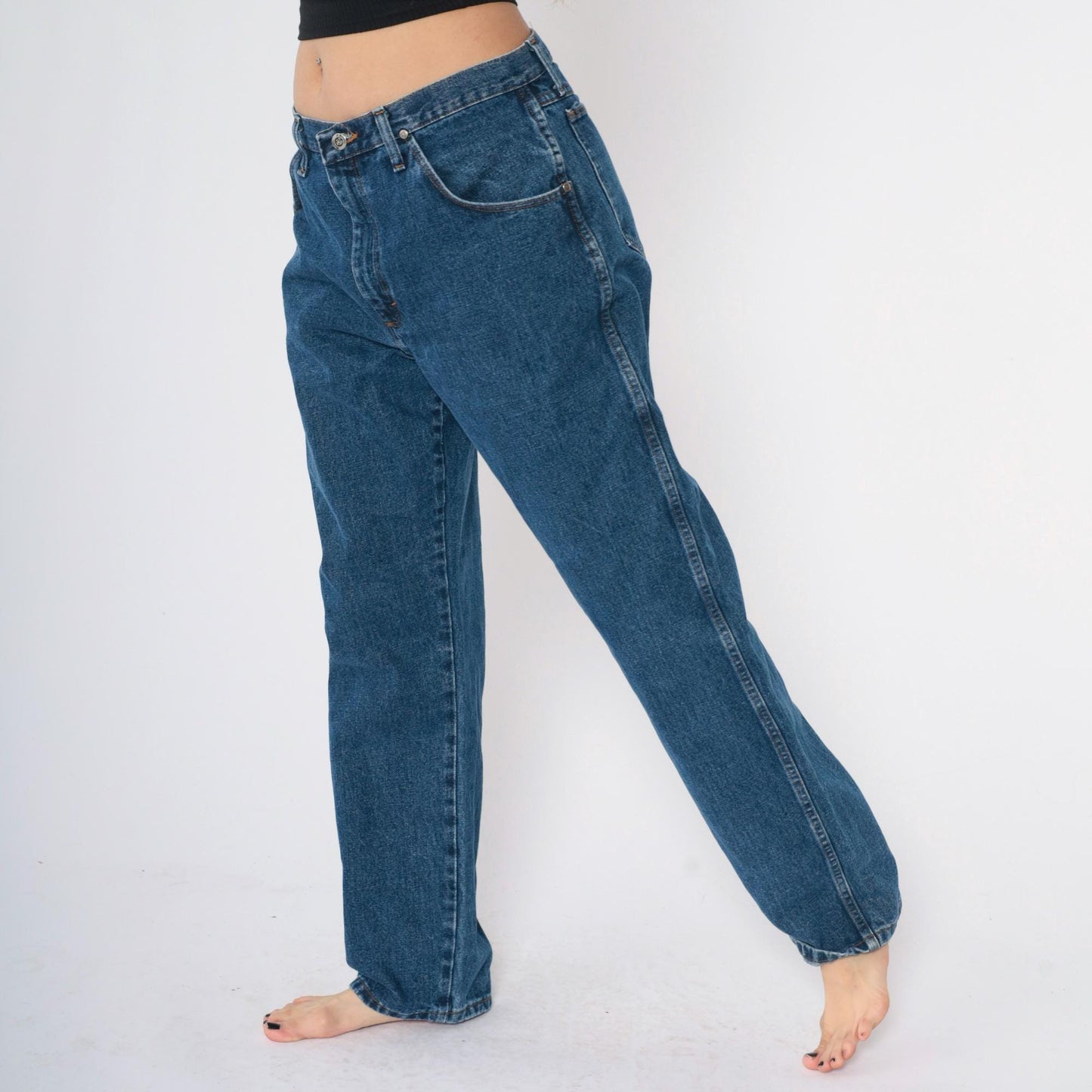 Y2K Twenty X High Waist Straight Leg Blue Denim Jeans Men's 34/35 x 32