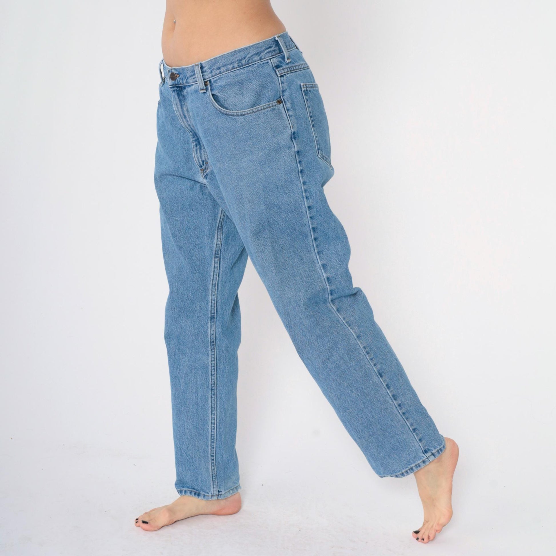 Y2K L.L. Bean Classic Fit Straight Leg High Rise Jeans Blue 37x29