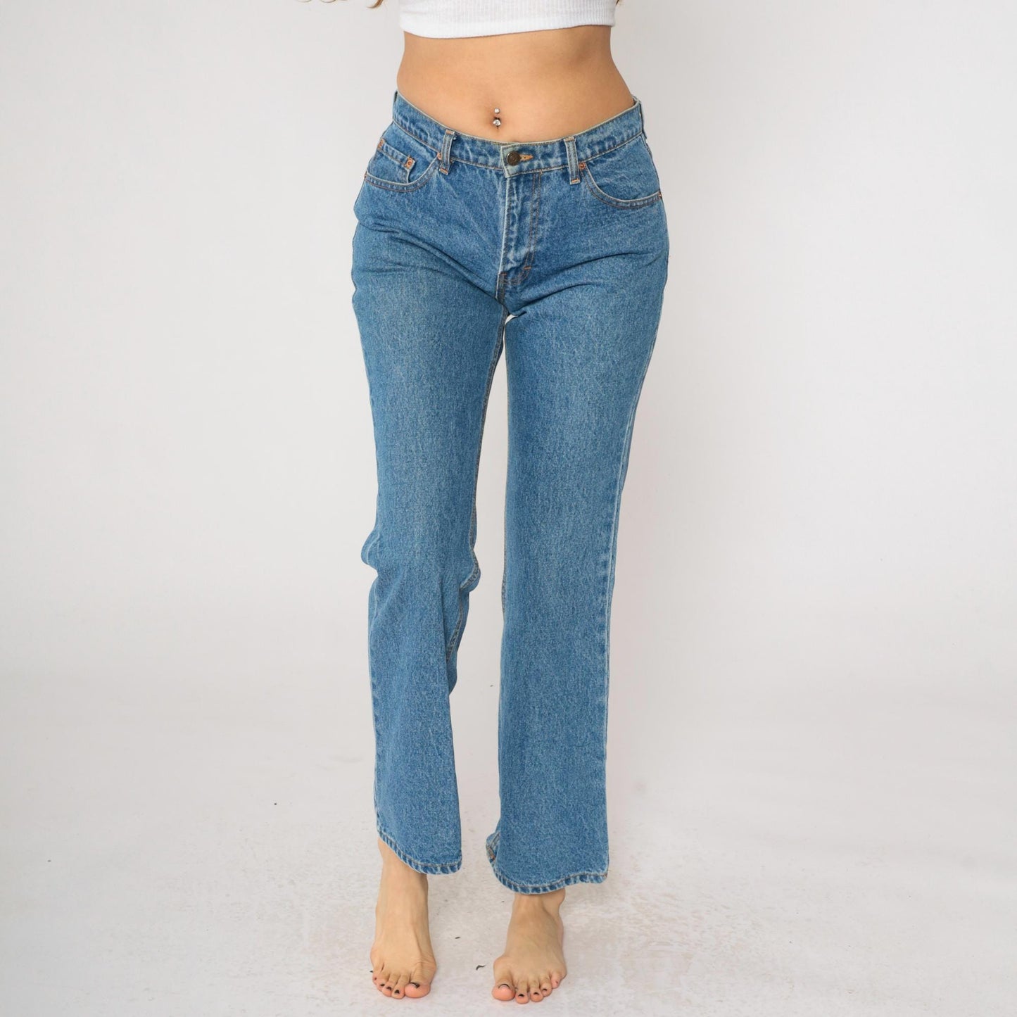 90s Jordache Bootcut Jeans Blue High Rise Cotton Denim Small 28