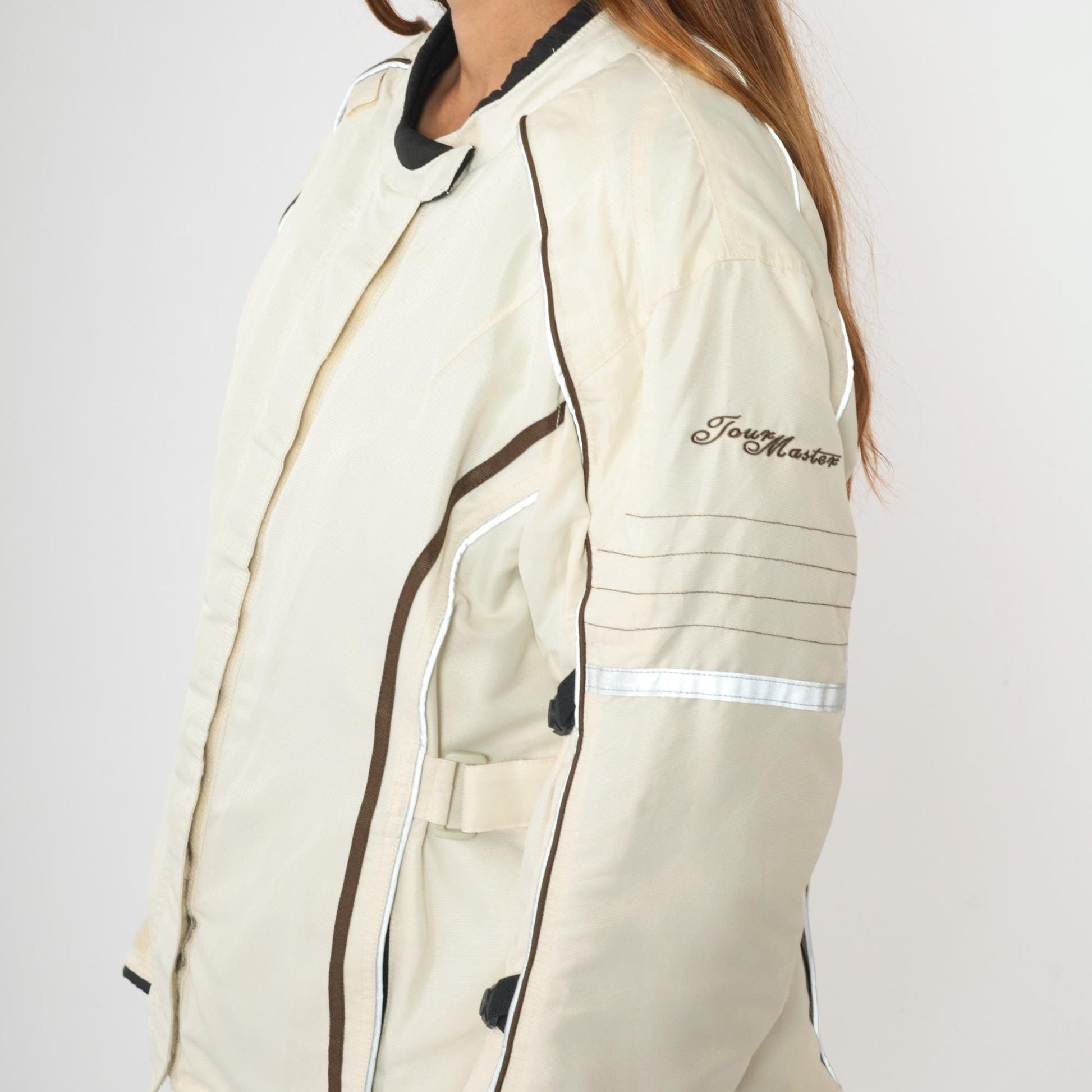 Tourmaster Trinity 3.0 Women's Motorcycle Jacket Cream Reflective Plus MD/18