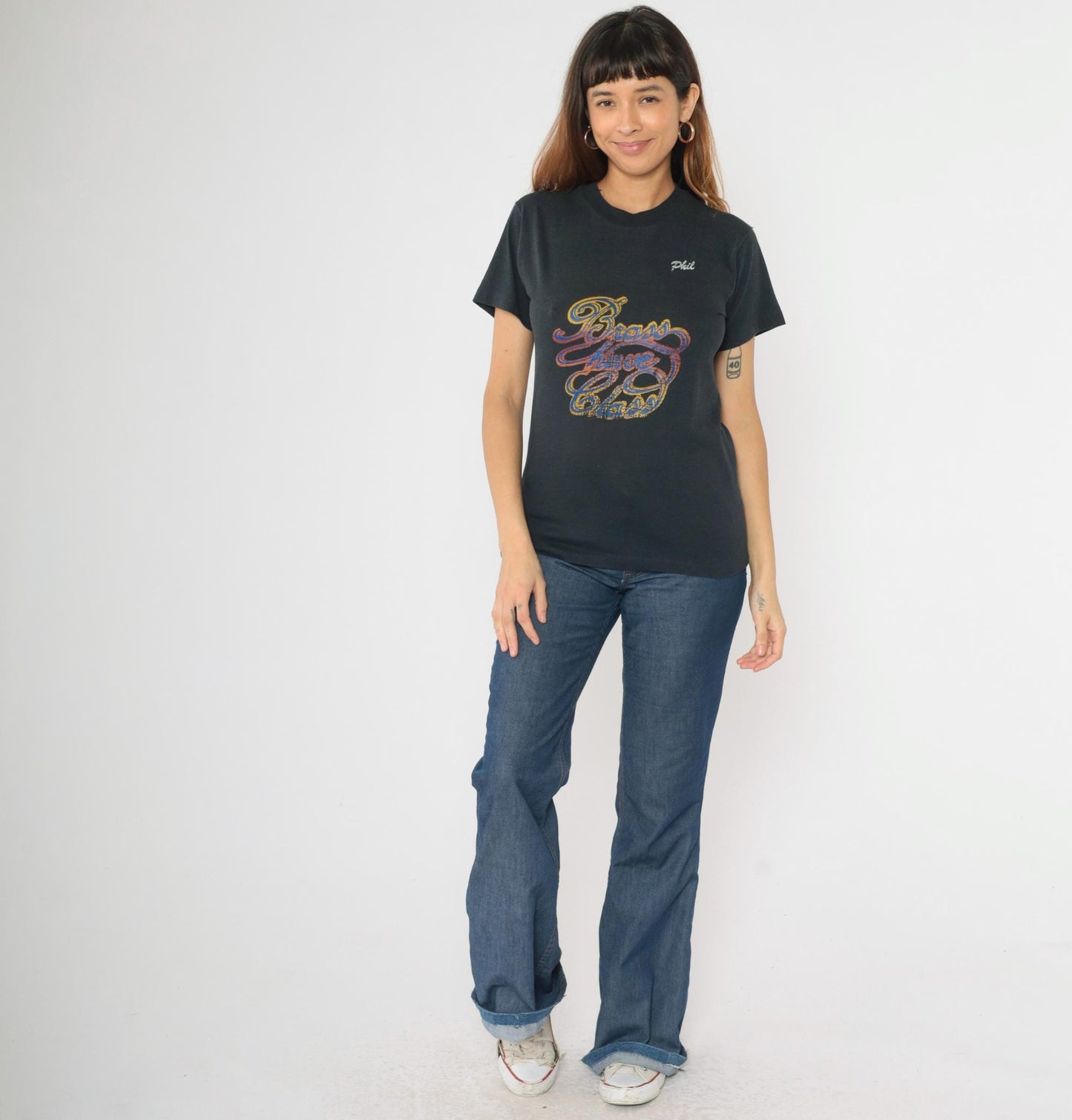 80s Brass Have Class Graphic T-Shirt Black Single Stitch Small