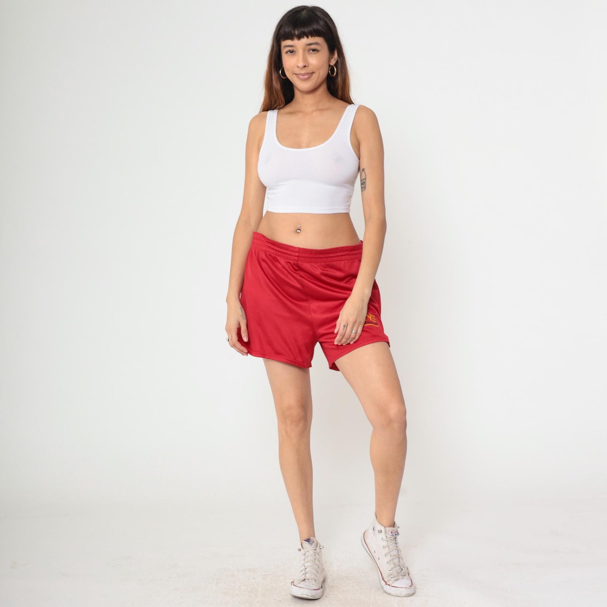 90s Brine Lacrosse Shorts Red Mesh Nylon Drawstring Extra Large XL
