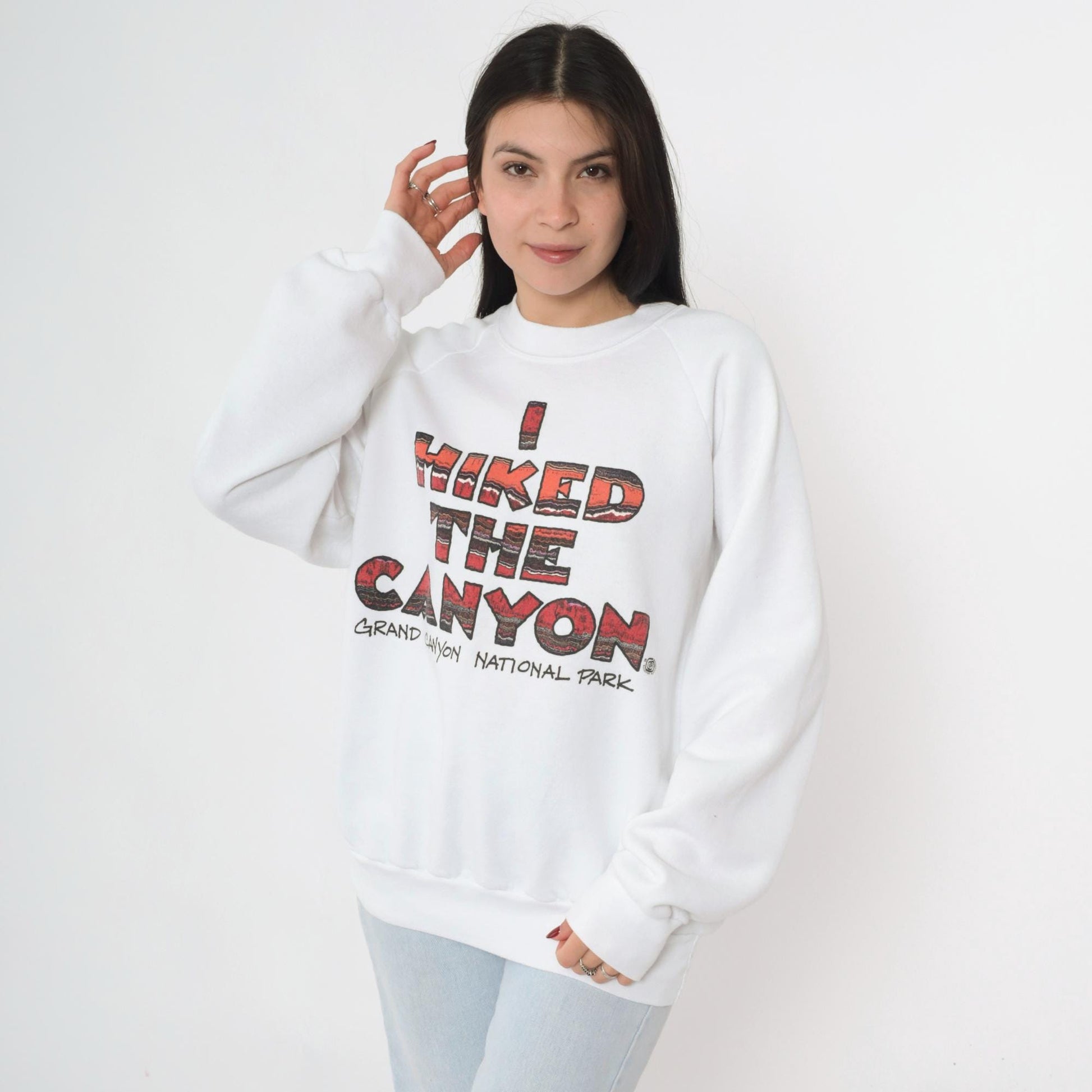 90s Grand Canyon National Park Sweatshirt I Hiked The Canyon Graphic Crewneck Extra Large