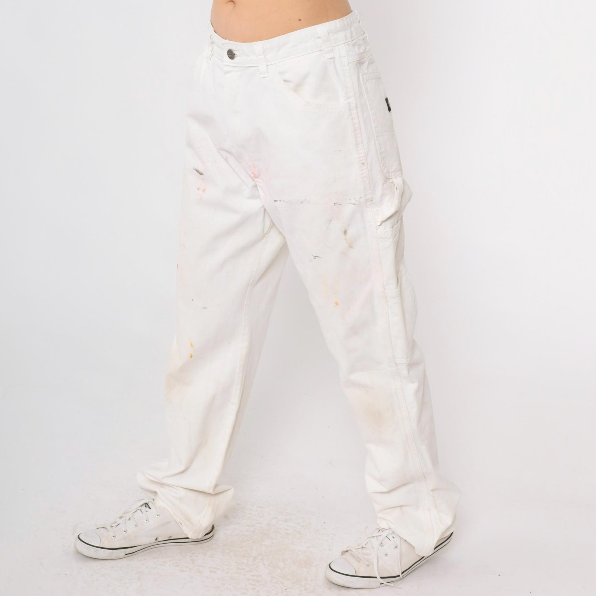 Dickies Sherwin Williams White Painter Pants Paint Splatter Workwear 34x32