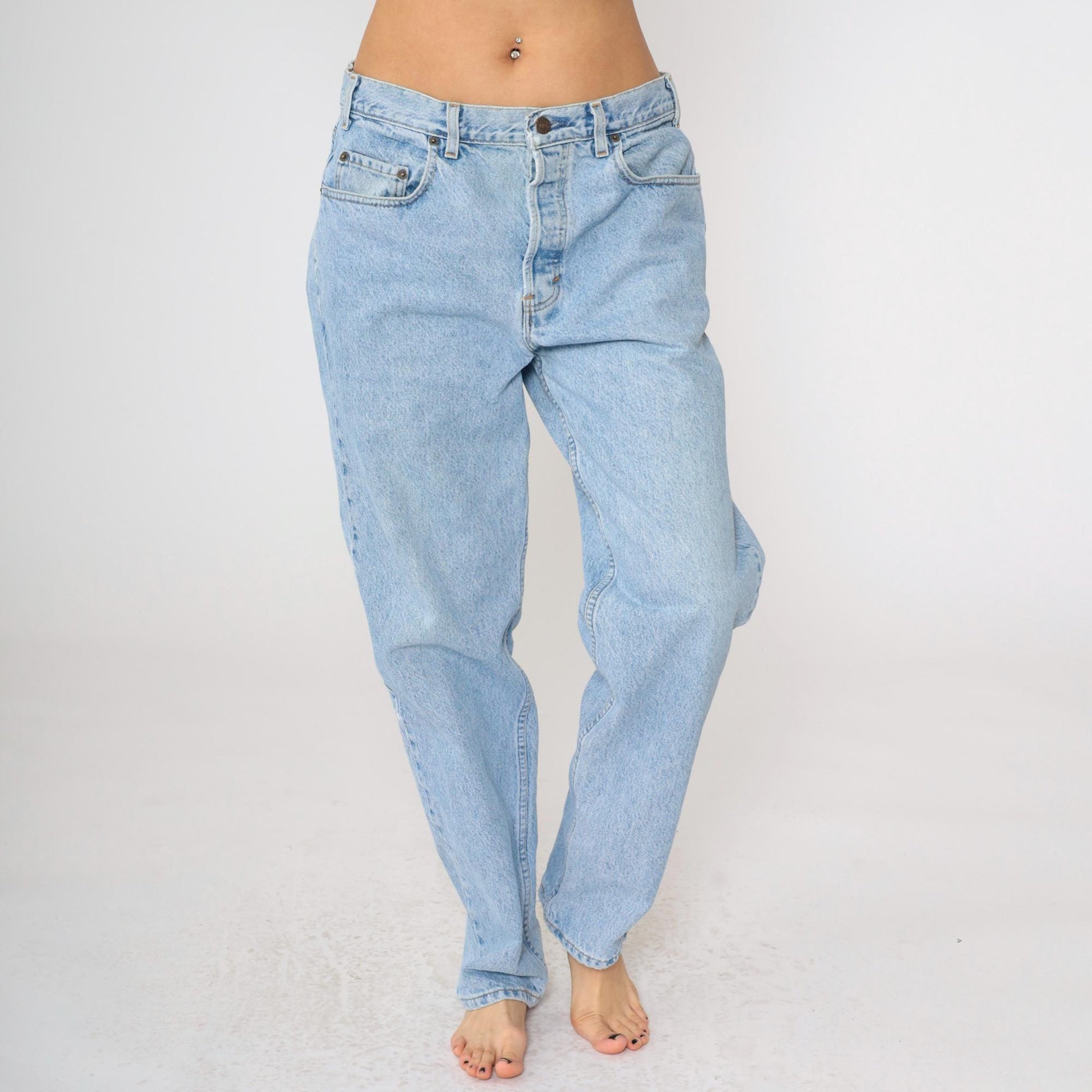 90s Gap Easy Fit High Rise Straight Leg Jeans Blue Denim 36x32