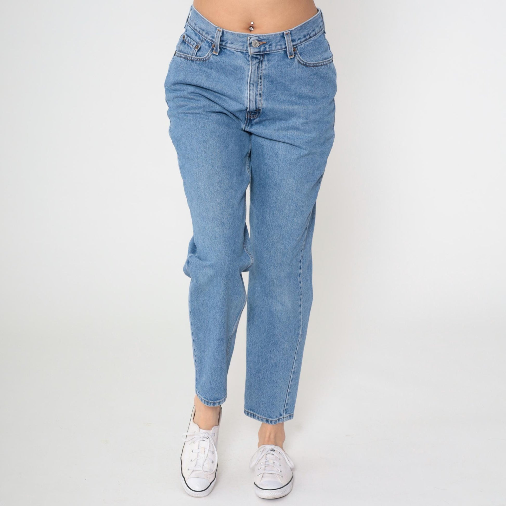 Levi's 512 High Rise Slim Jeans Blue Denim 90s Medium Short 30x29