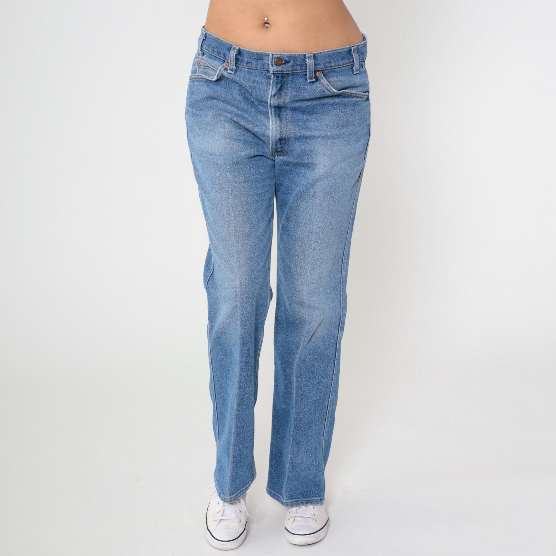 90s Levi's 517 Bootcut Jeans Blue Denim High Rise Men's 36x32