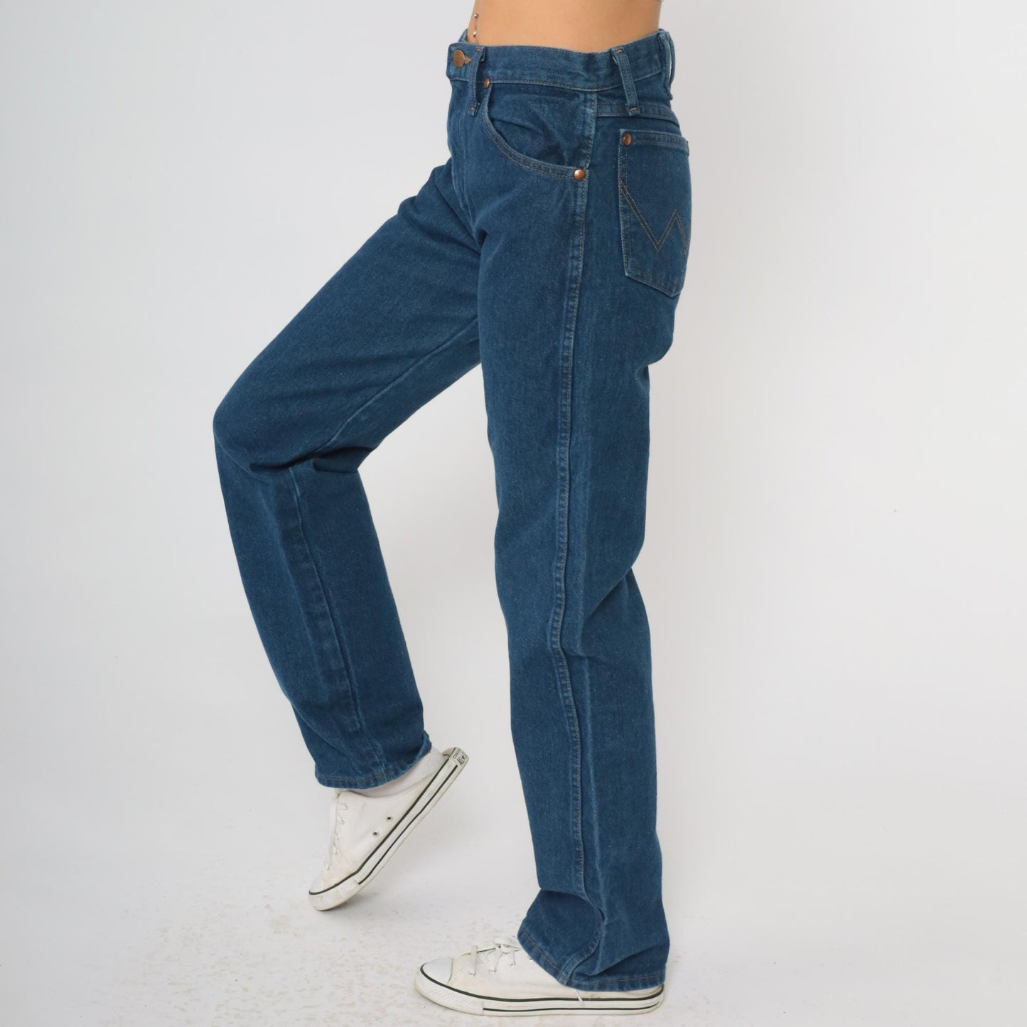 90s Wrangler Jeans 28x32 High Rise Straight Leg Blue Denim Small