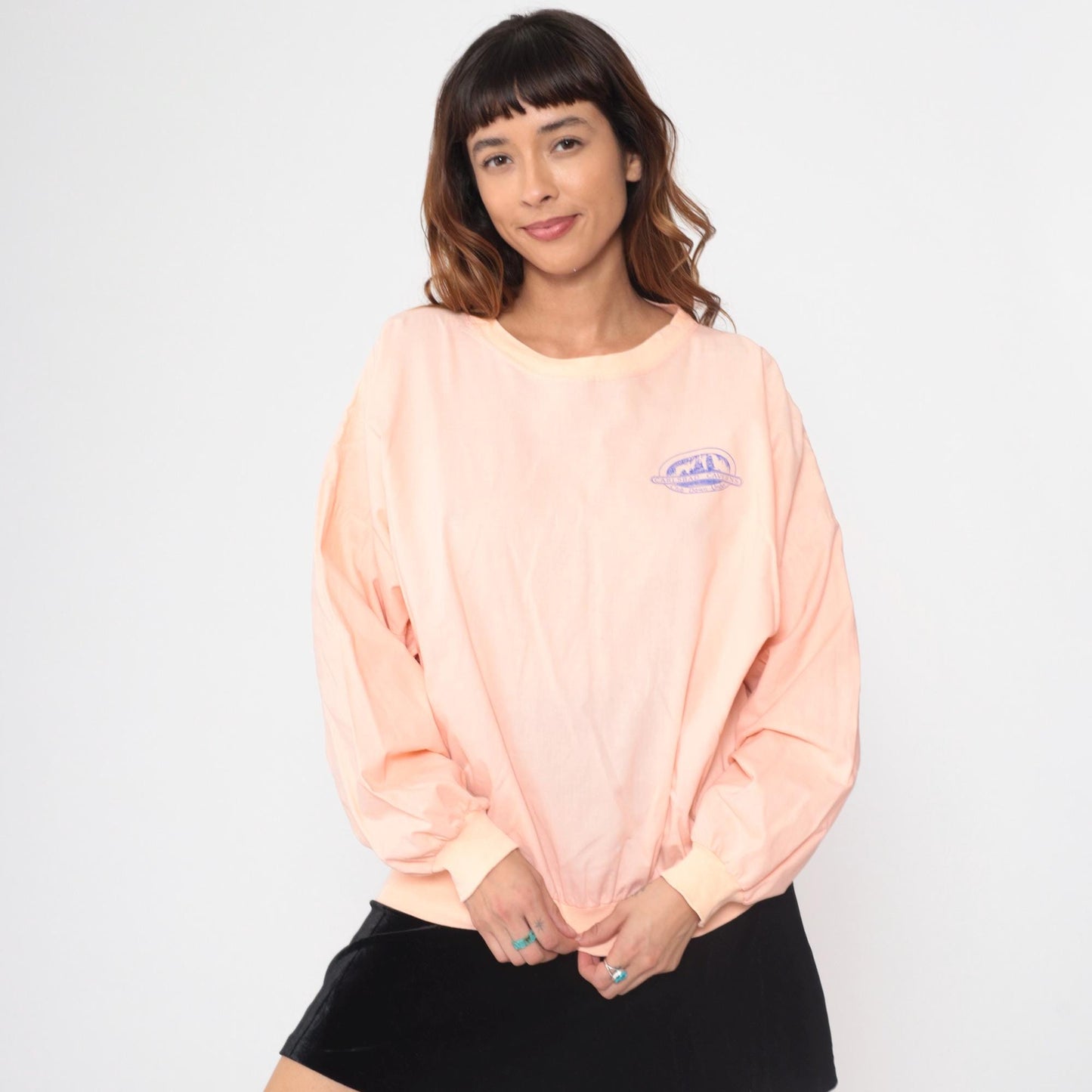 90s Carlsbad Caverns New Mexico Peach Sweatshirt Graphic Pullover Large L