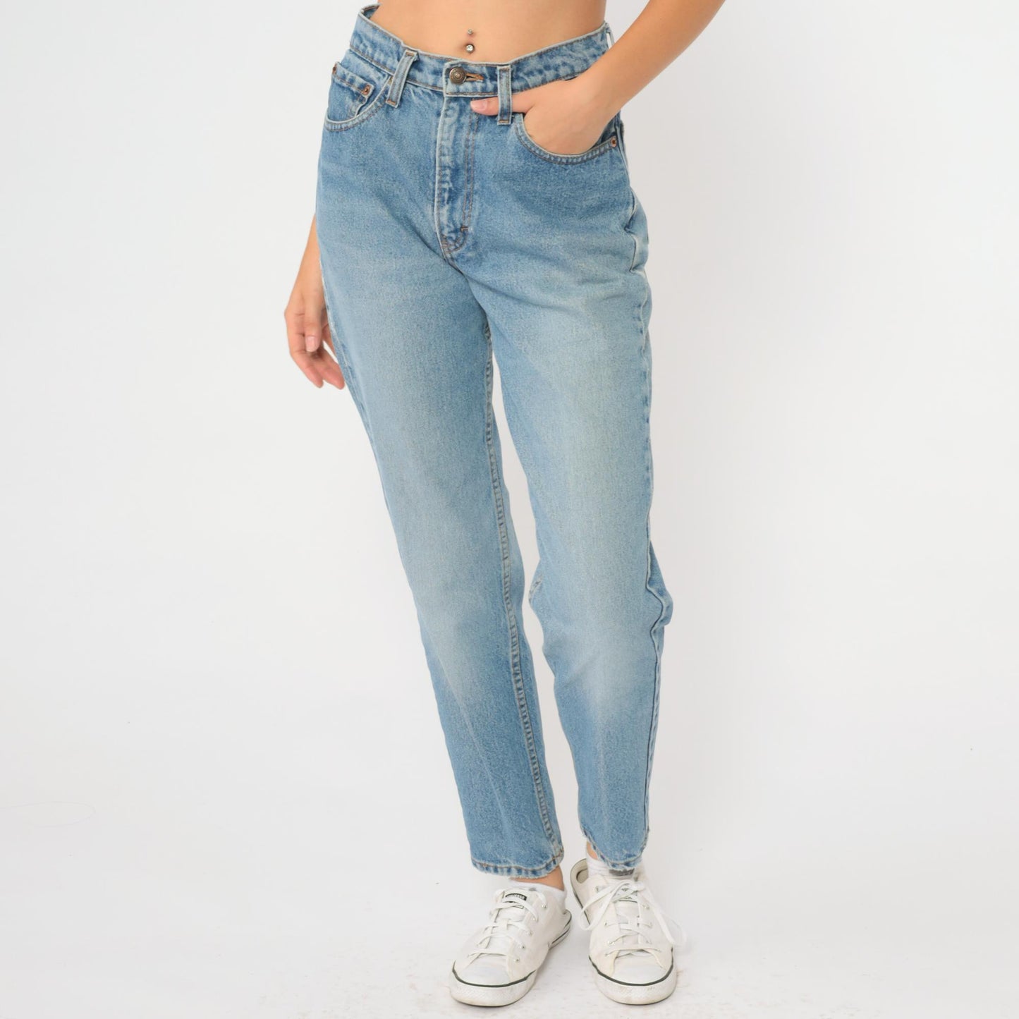 90s Jordache Light Blue High Waisted Mom Jeans Straight Leg Small